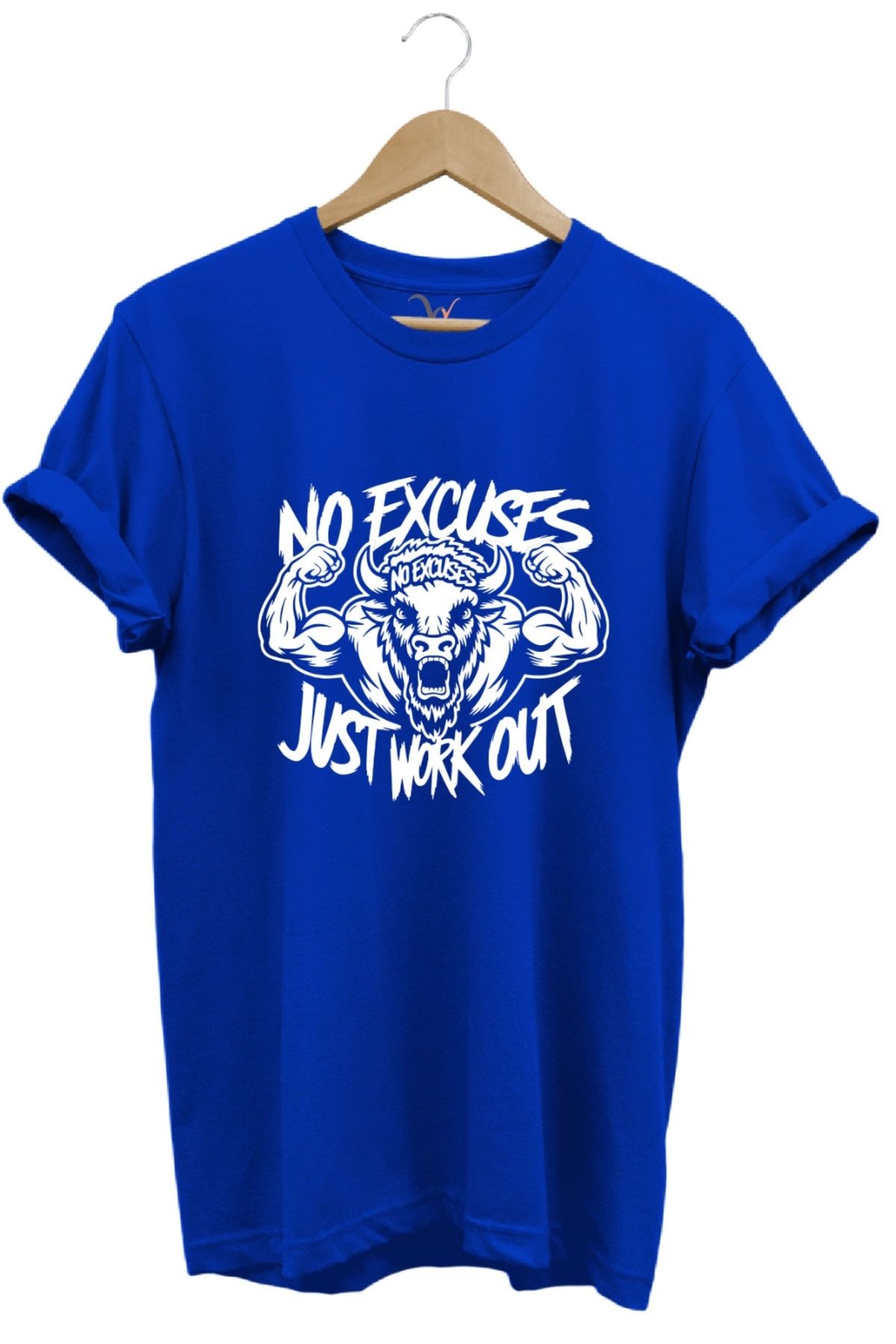 onsrawear MODA Gym Fitness Boğa Baskılı Sporcu %100 Pamuk Regular Fit T-Shirt