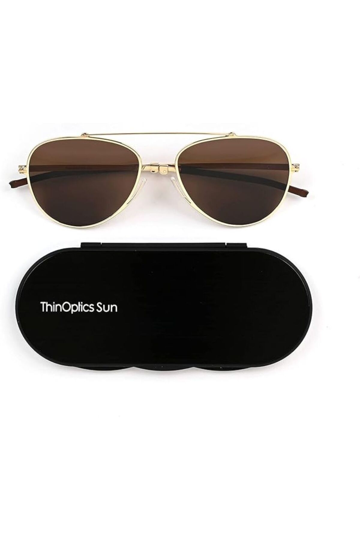 THIN OPTICS Ultra İnce Polarize Güneş Gözlüğü UV Korumalı, Unisex, Alüminyum Mıknatıslı Kılıf