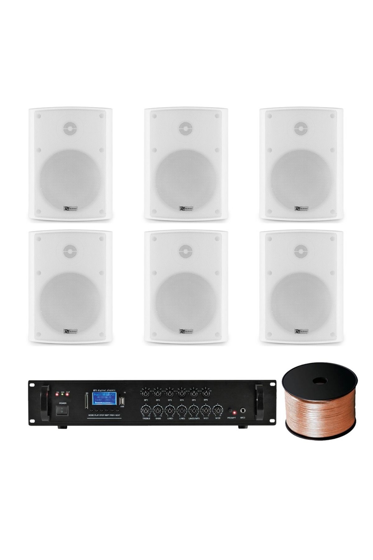Audiosat Sistem Boxe Exterior Bc50v White, Bluetooth, Usb, Fm - One Size