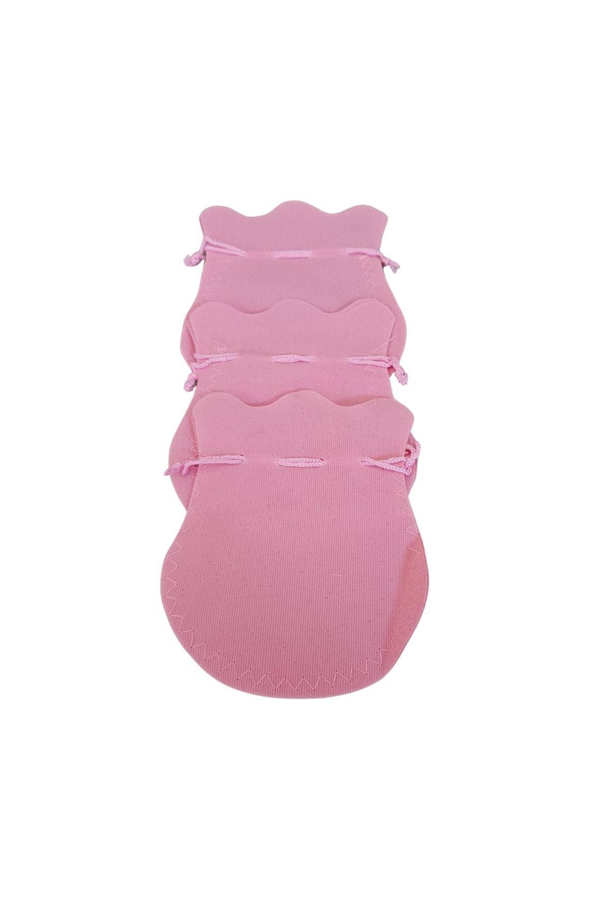 ÖZER KUTU Kadife Kese Pembe 100 Adet 11x14 Boy Takı, Altın Kesesi (ipli & Büzgülü)