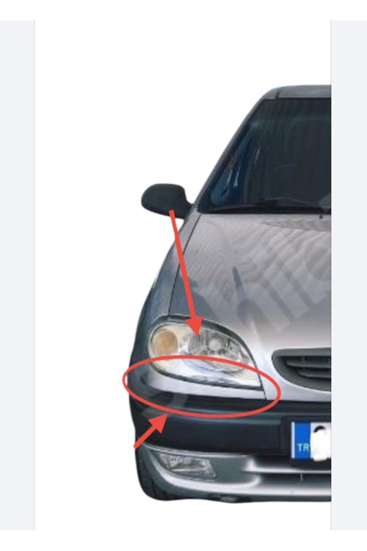 Fabrikasyon Citroen Saxo Far Kaşı (1996-2003) SOL TARAF