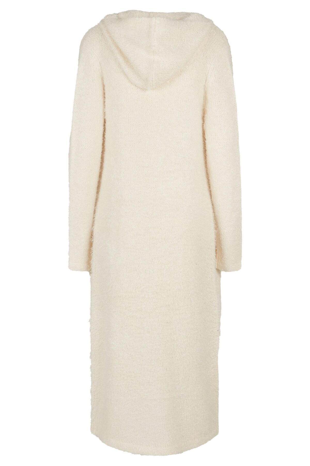Urban Classics-Damen Ladies Hooded Feather Cardigan 2