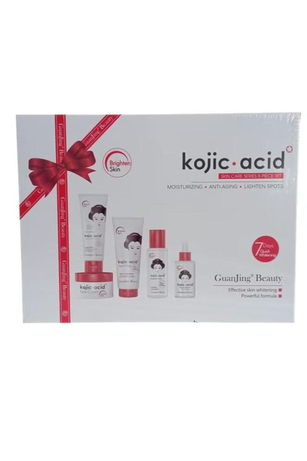Guanjing-A set consisting of face cream, face serum, sunscreen, face wash, and face toner. 3