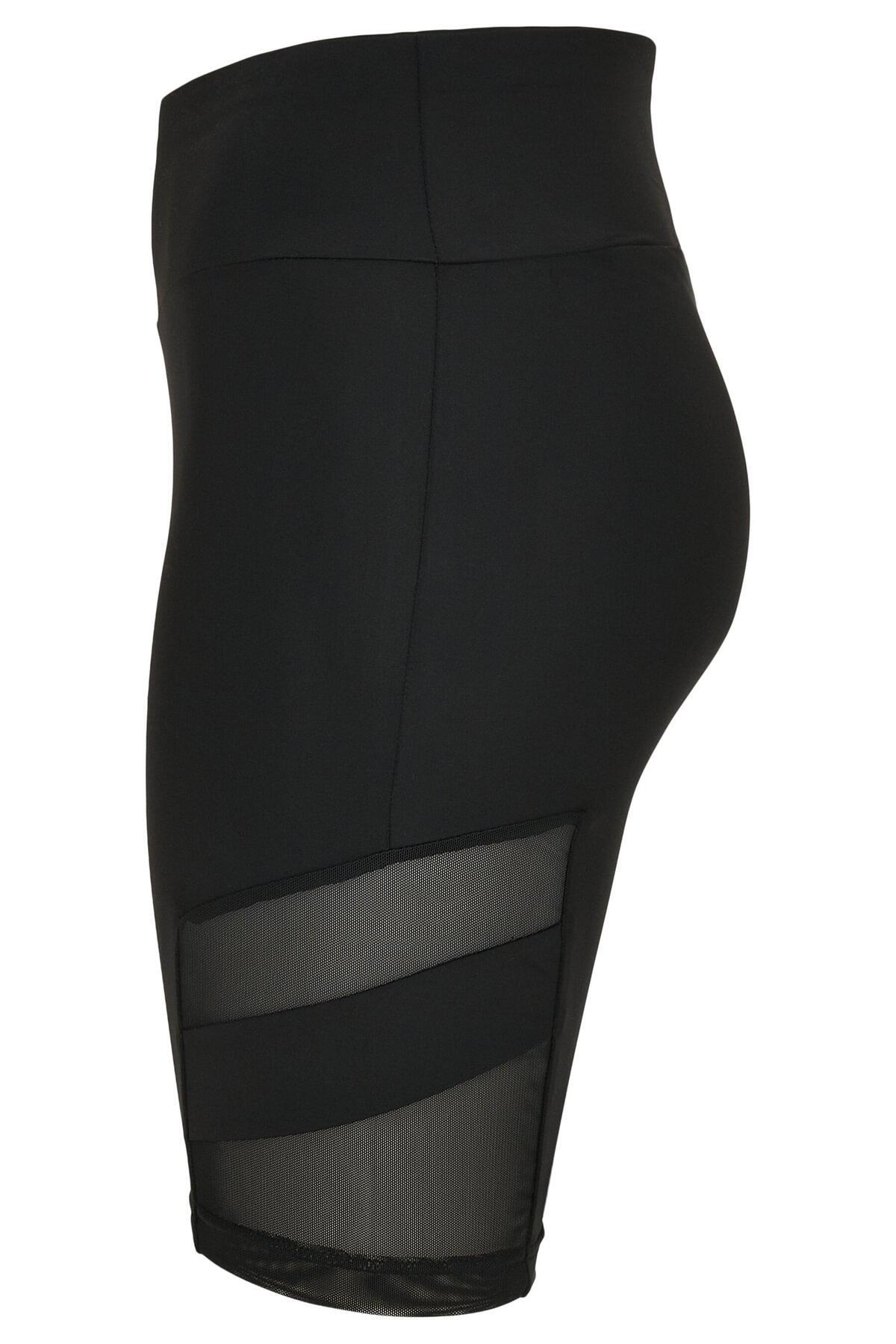 Urban Classics-Damen Ladies High Waist Tech Mesh Cycle Shorts 4