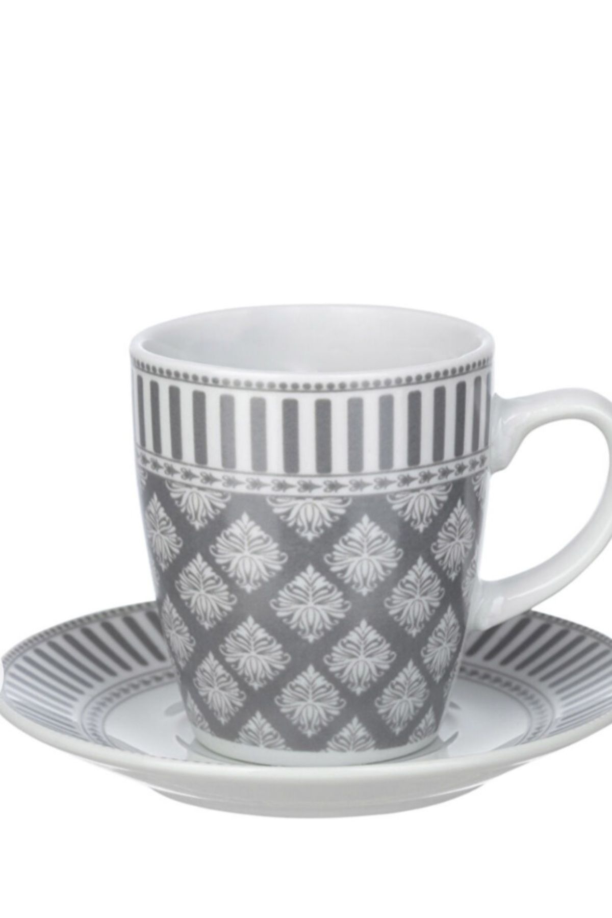 LC Waikiki-Lcw Home Gray Printed Porcelain Cups Set of 6 (P&M) 2