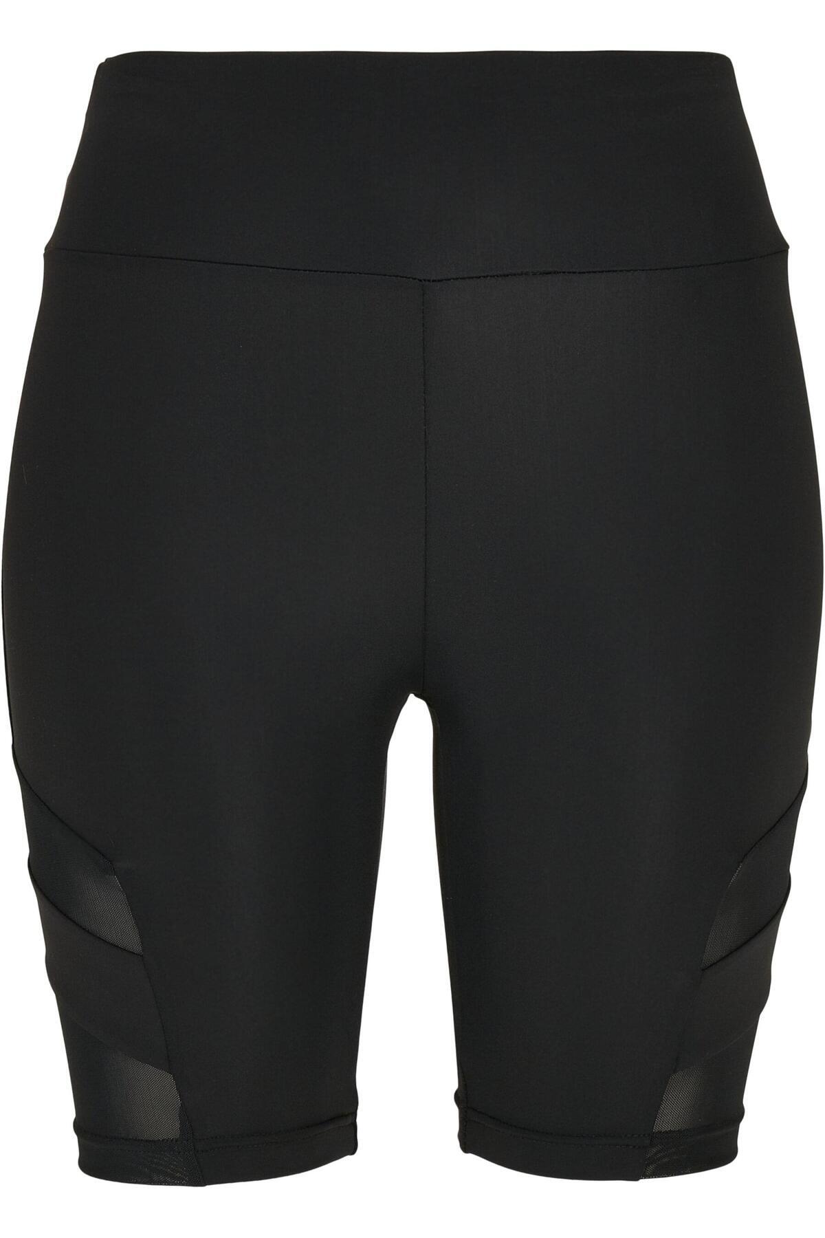 Urban Classics-Damen Ladies High Waist Tech Mesh Cycle Shorts 1