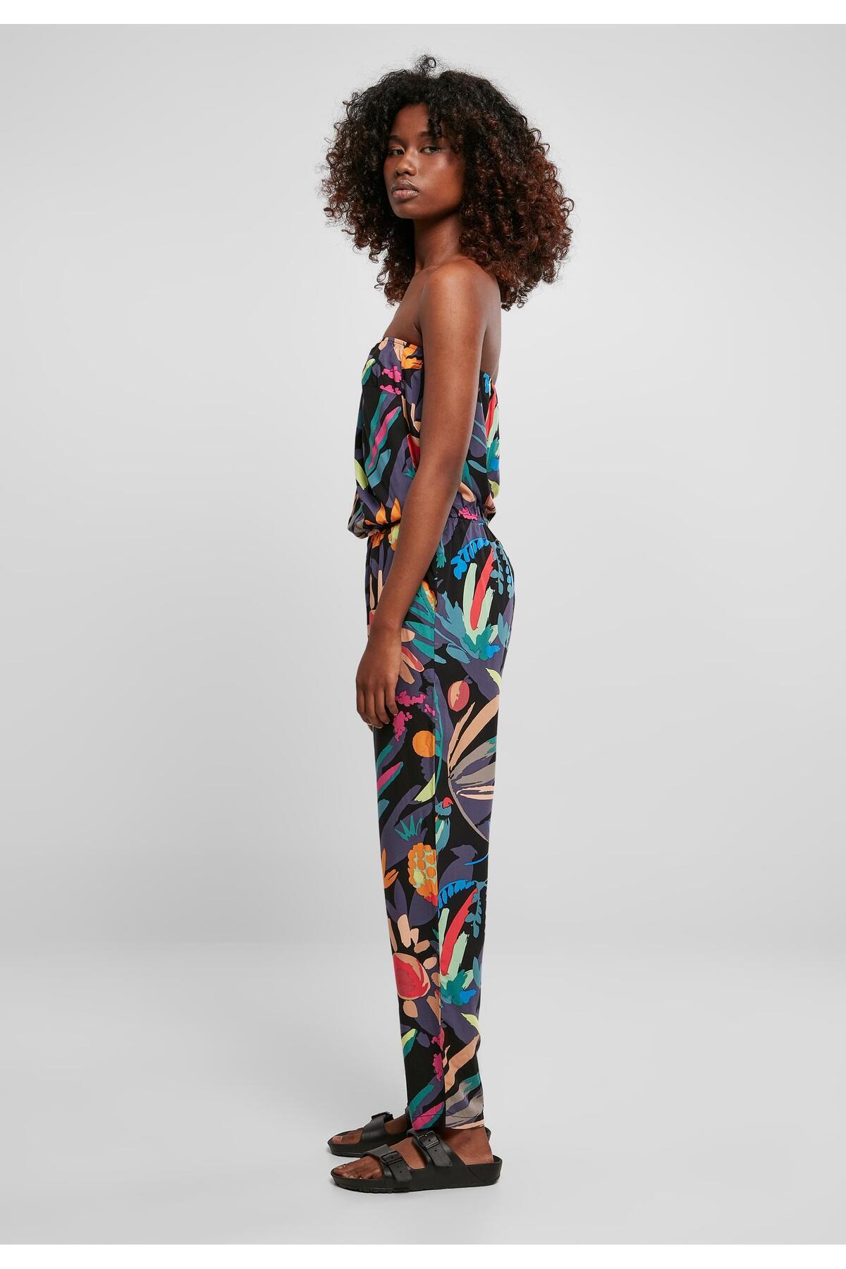 Urban Classics-Damen Ladies Viscose Bandeau Jumpsuit 5