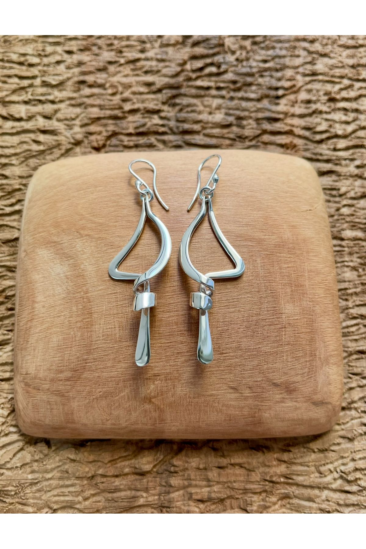 Apricity Silver Gümüş El İşi Küpe