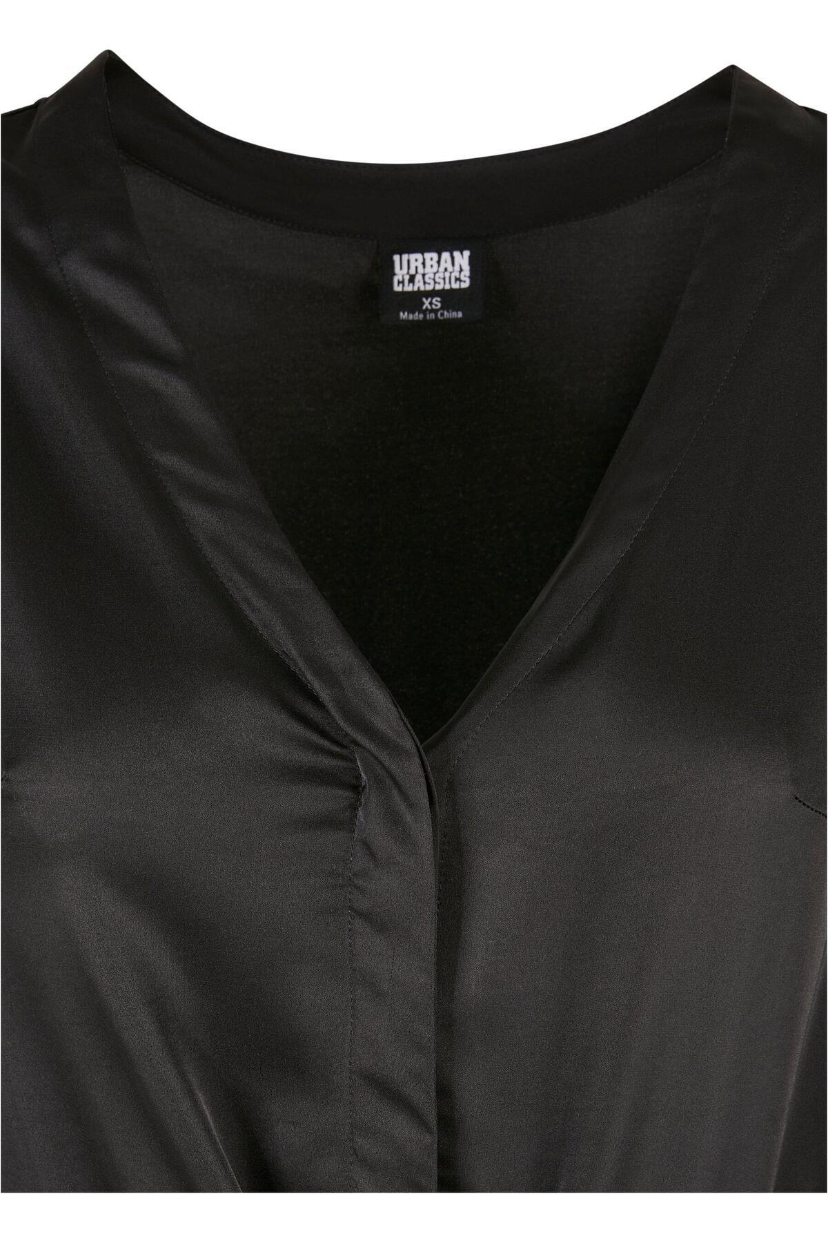 Urban Classics-Damen Ladies Satin Wide Leg Belt Jumpsuit 3