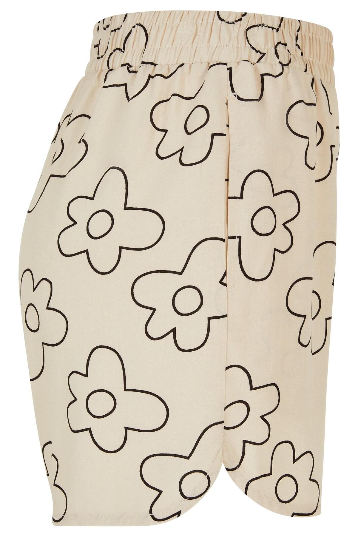 Urban Classics-Damen Ladies Aop Viscose Resort Shorts 5