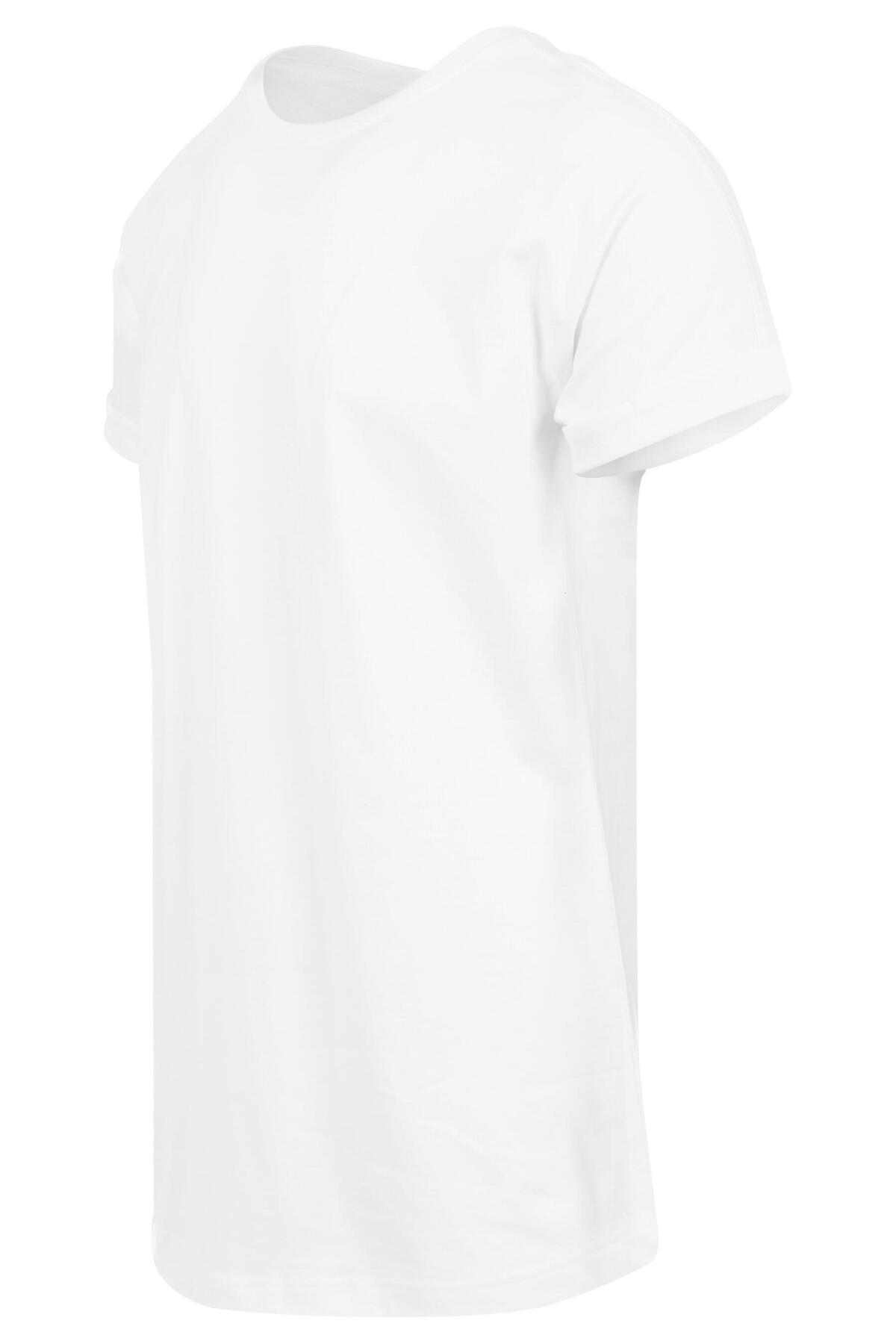 Urban Classics-Herren Long Shaped Turnup Tee 3