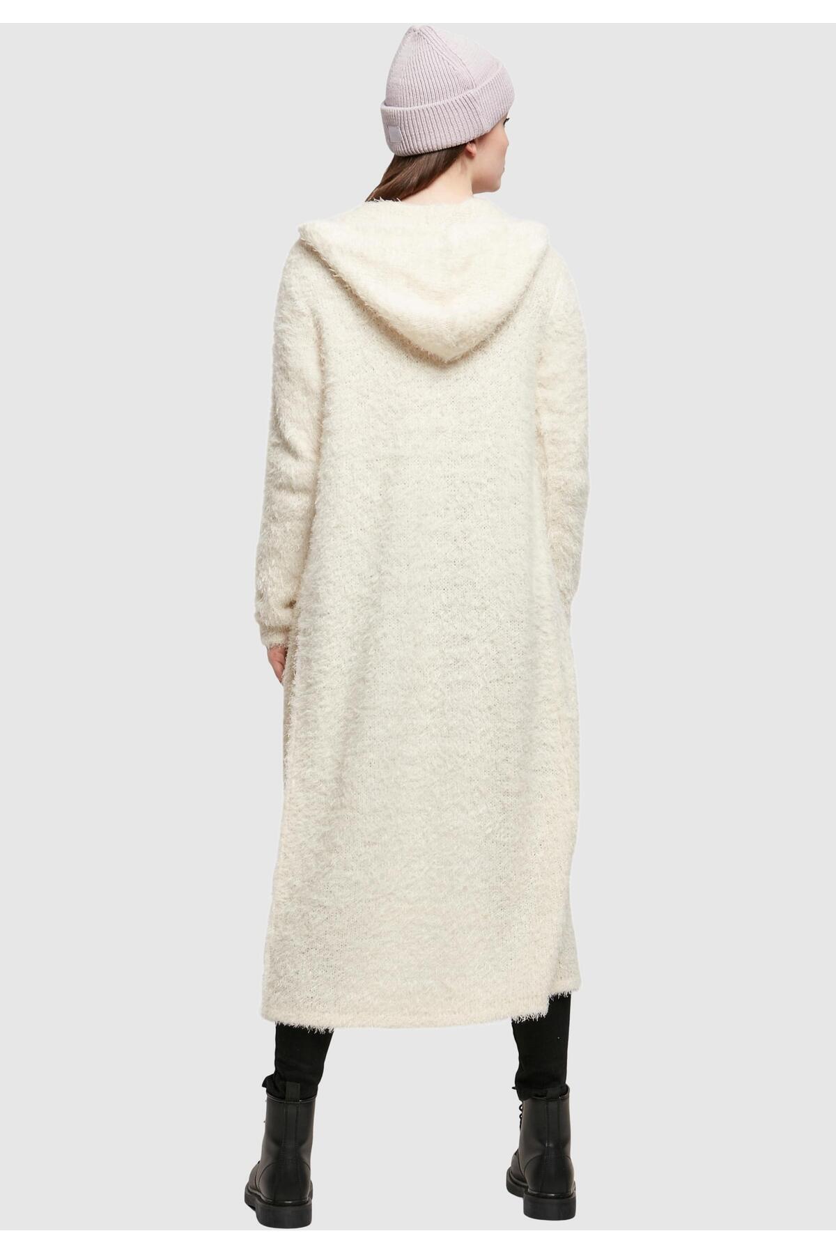 Urban Classics-Damen Ladies Hooded Feather Cardigan 5