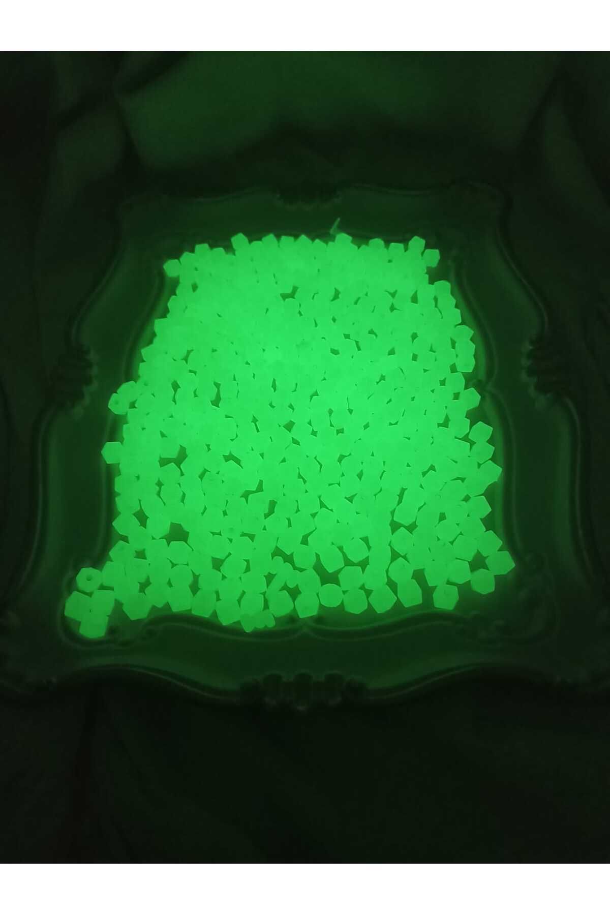ida design store Fosforlu Akrilik Karanlıkta Parlayan Kübik Boncuk Fosfor Neon