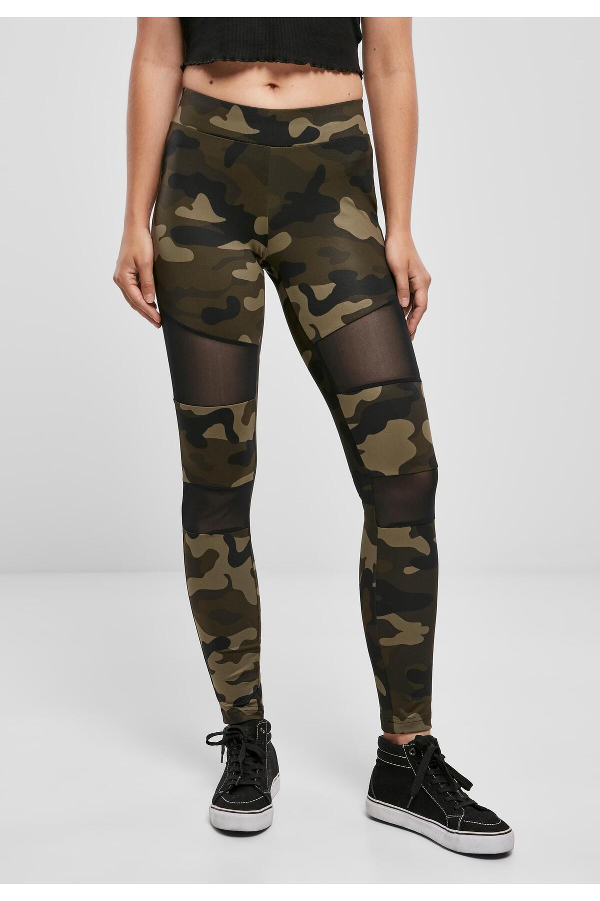 Urban Classics-Damen Ladies Camo Tech Mesh Leggings 8
