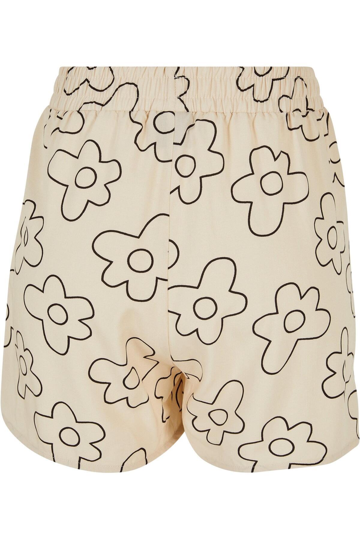 Urban Classics-Damen Ladies Aop Viscose Resort Shorts 2