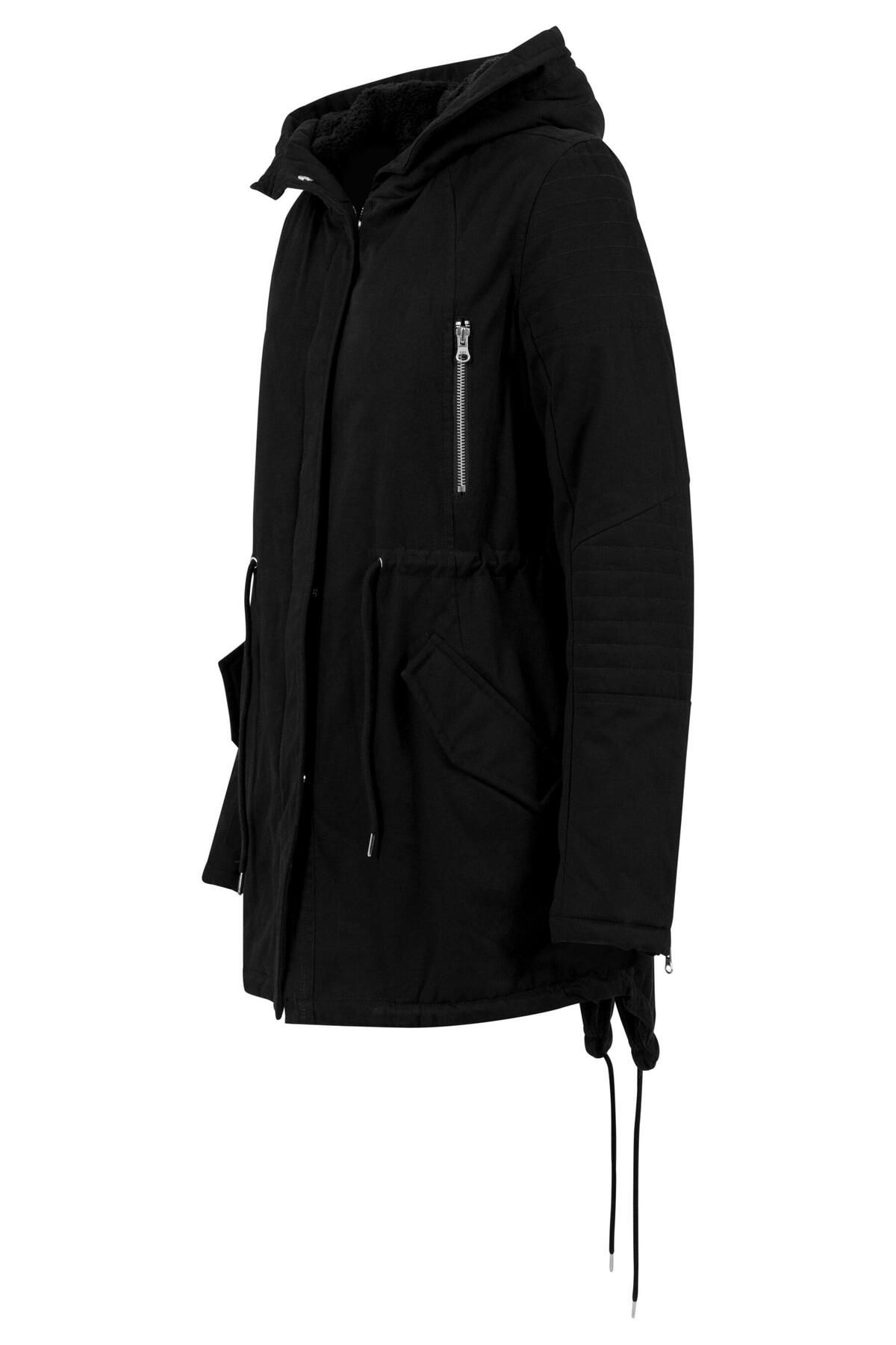 Urban Classics-Damen Ladies Sherpa Lined Cotton Parka 3