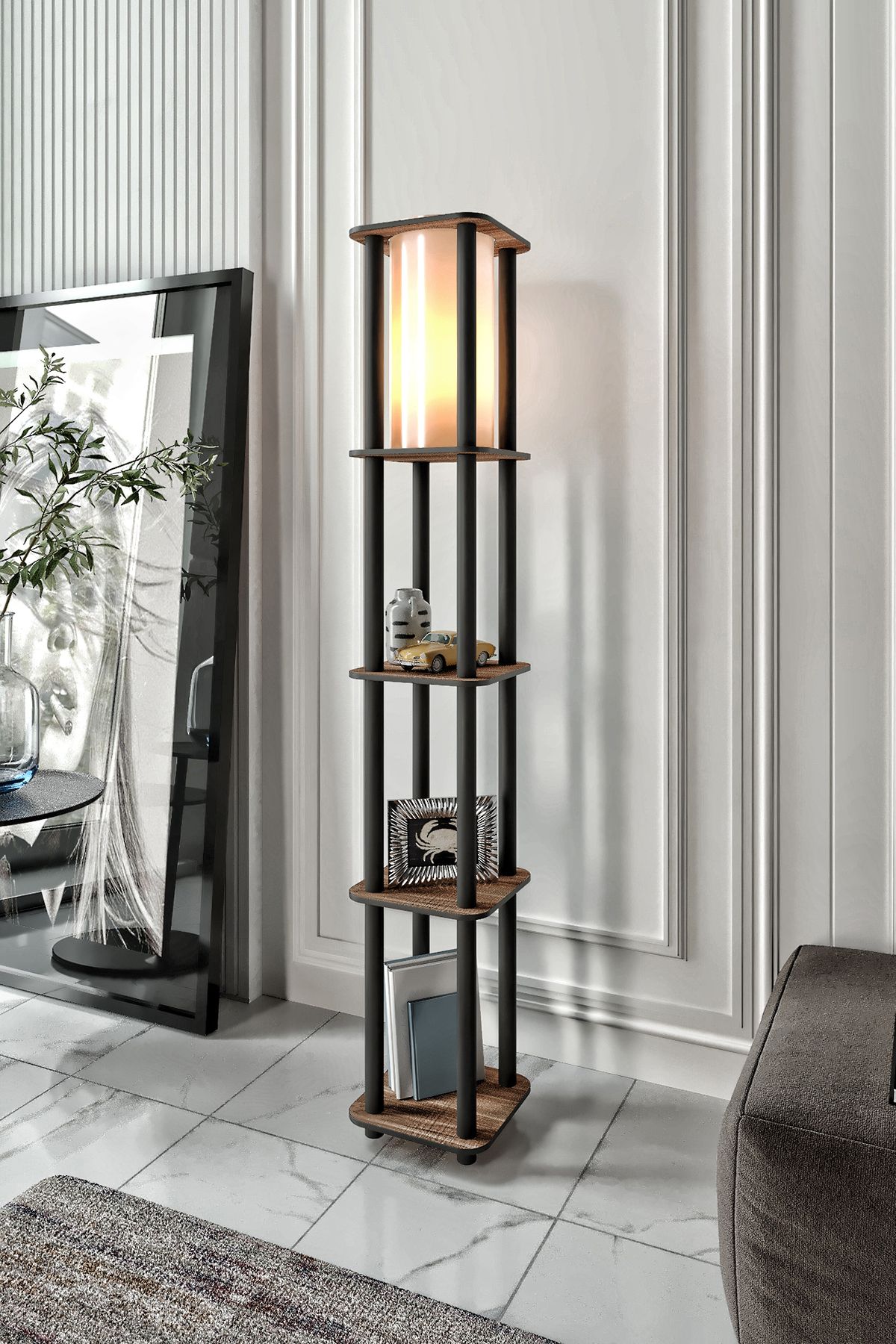Home Essencial Raflı Kitaplık Lambader