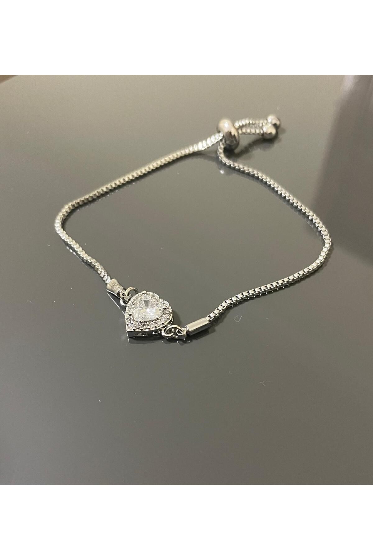 Kardelen Jewelry Zirkon Taşlı Kalp Bileklik