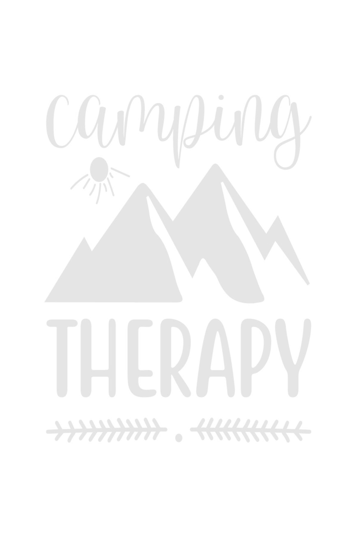 StoryGift Romania Sticker Exterior Cu Munti Si Textul In Engleza "camping Therapy" - Terapie De Camping/taba - One Size