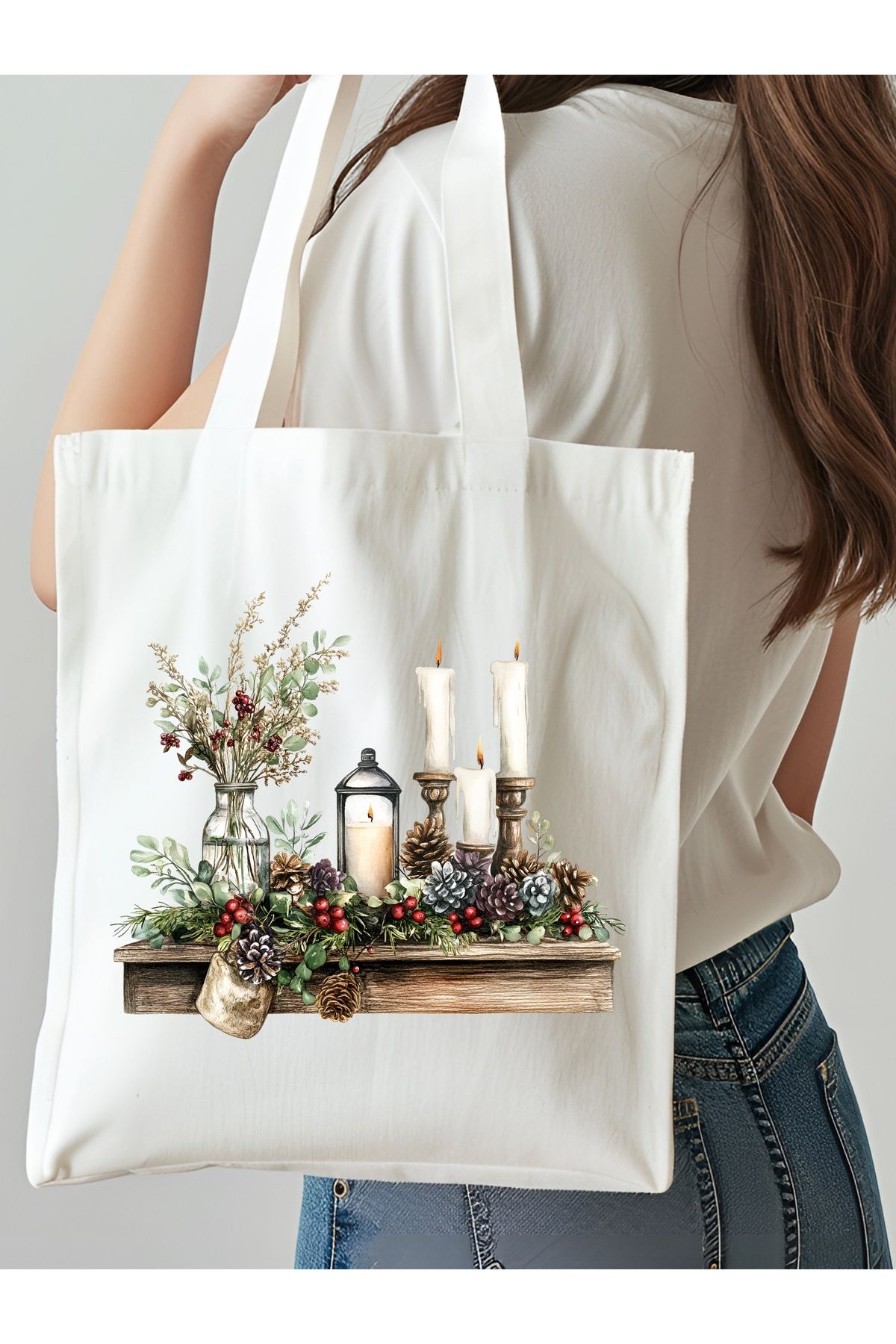 NKTCOLLECTİON Omuz Çantası, Plaj Çantası, Tote bag, Kadın Çanta, Bez Çanta, Çanta