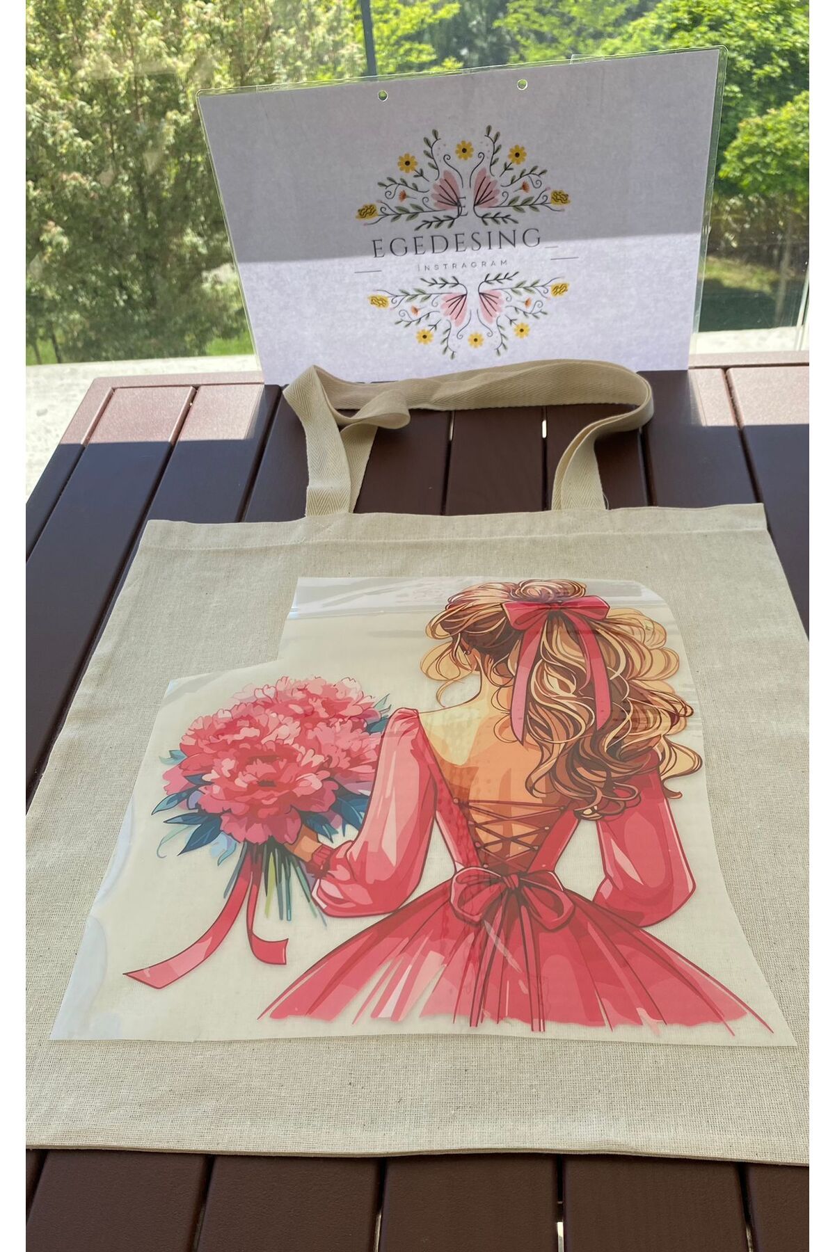 EGE DESIGN Baskılı Bez Çanta 30x40 Cm