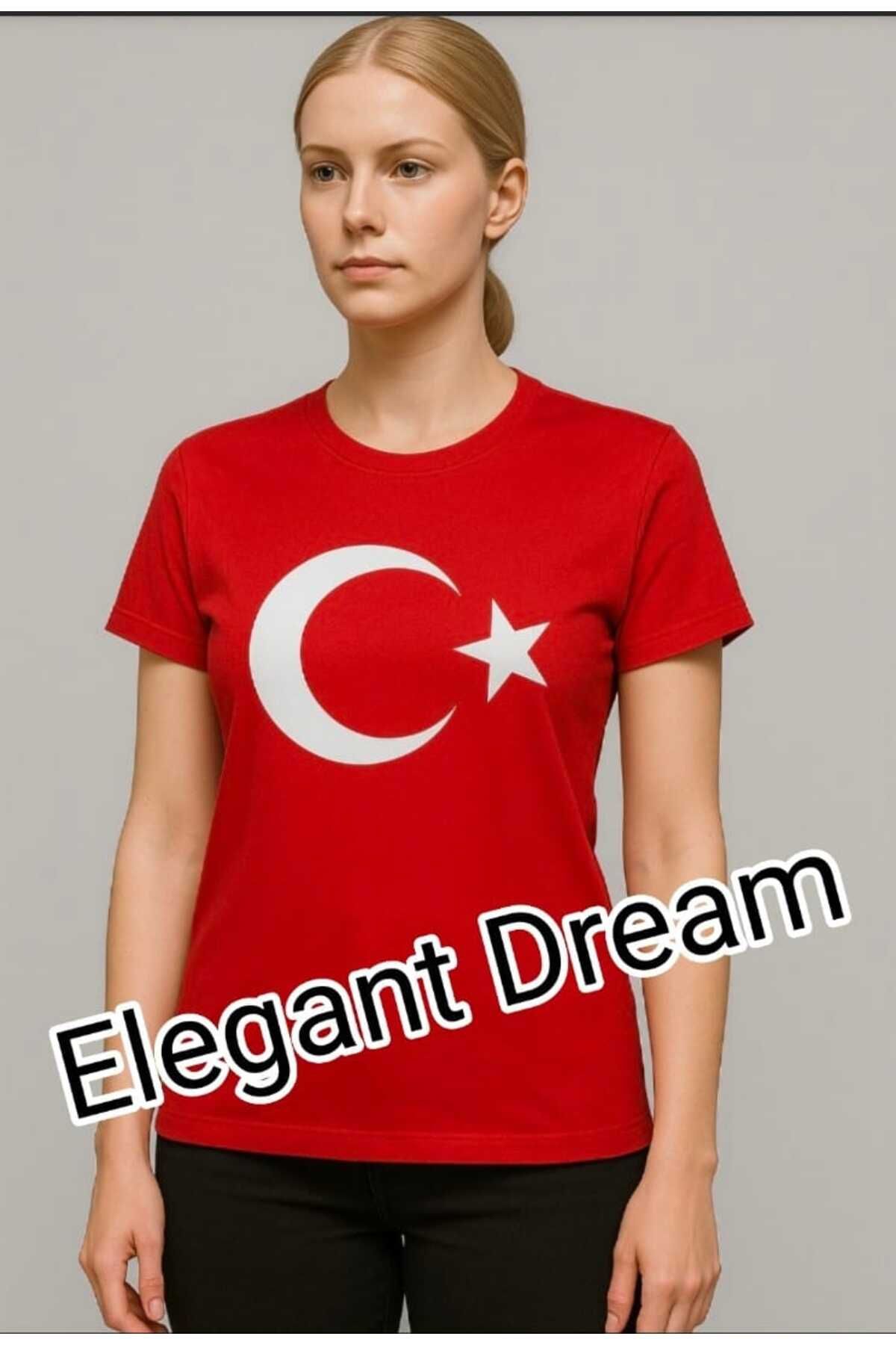ELEGANT DREAM Ay Yıldız Baskılı Unisex T-shirt
