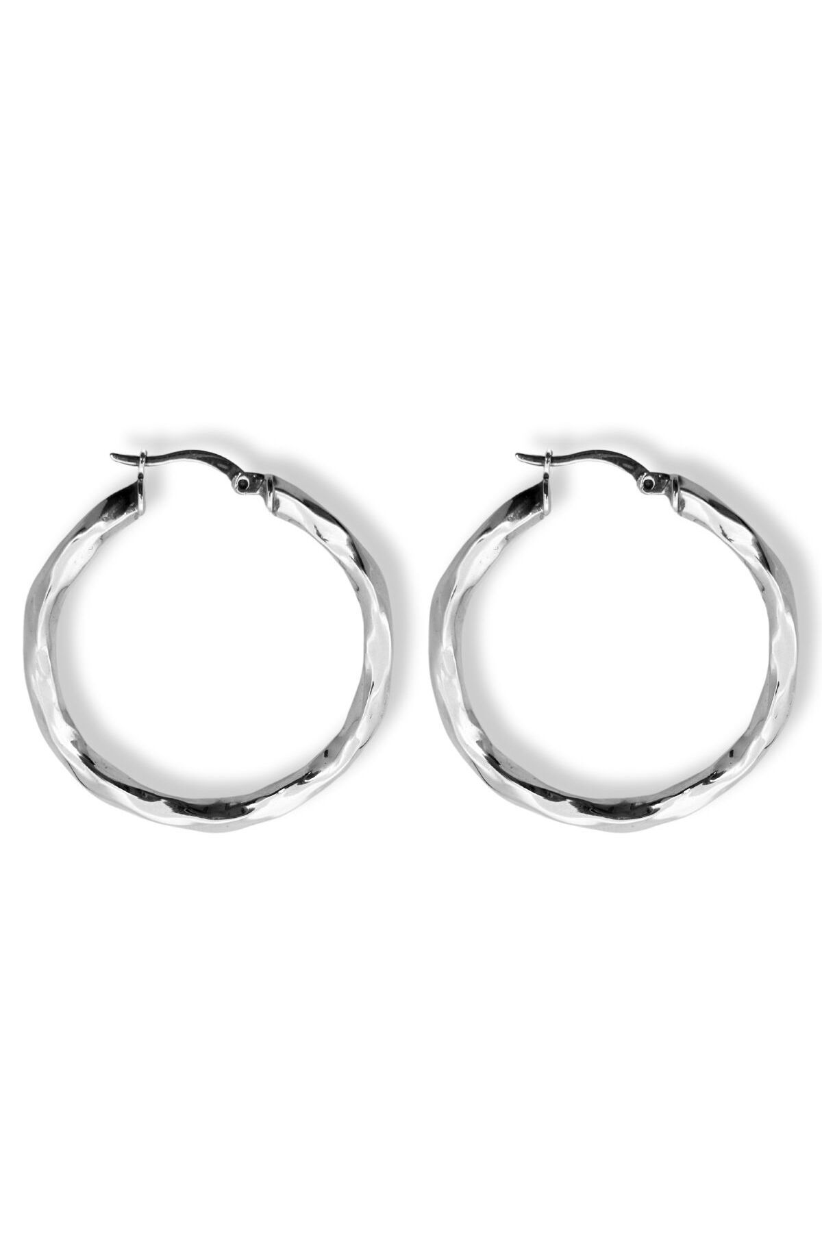 oya silver Burgu Kadın Gümüş Halka Küpe 3.5x3.5CM