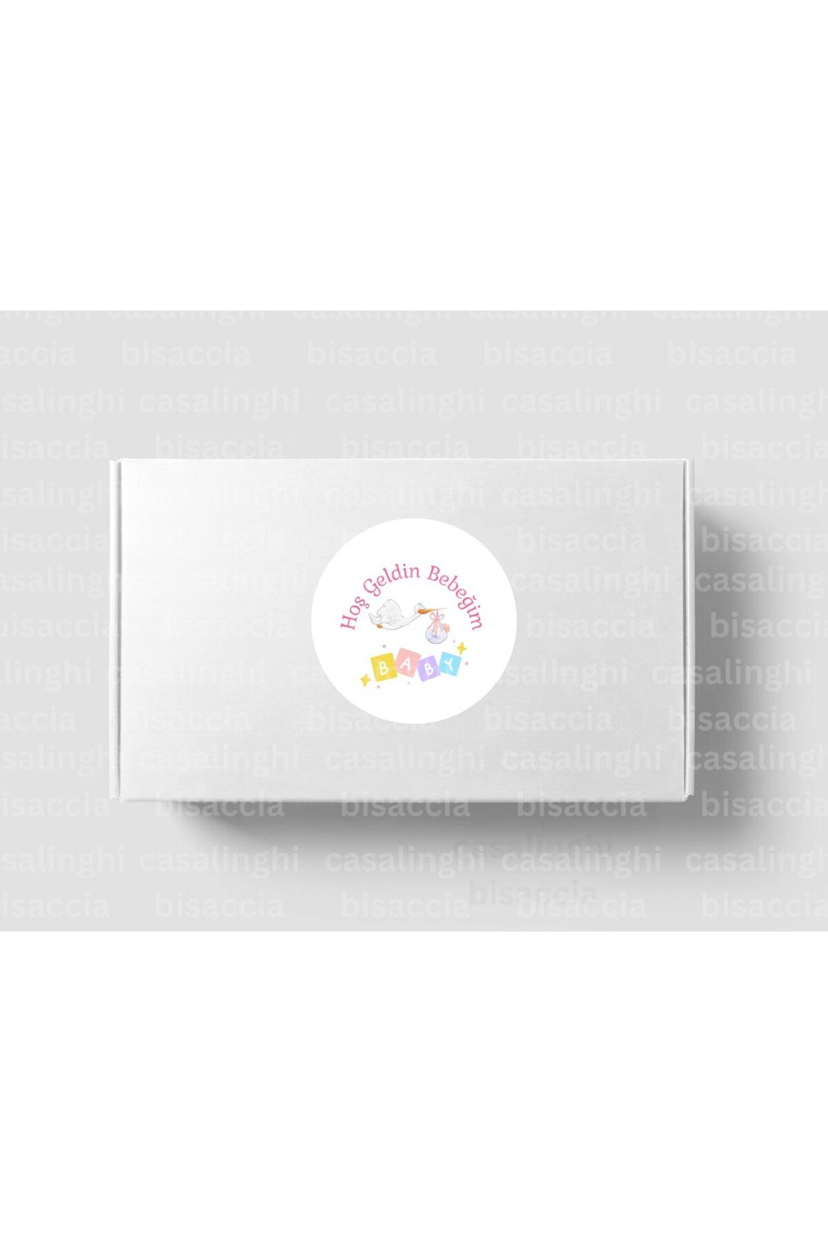 CASALINGHI Hoş Geldin Bebeğim Etiketi Baby Parti Yuvarlak Mat Çıkartma Cute Round Sticker 4 Cm (45 Adet)