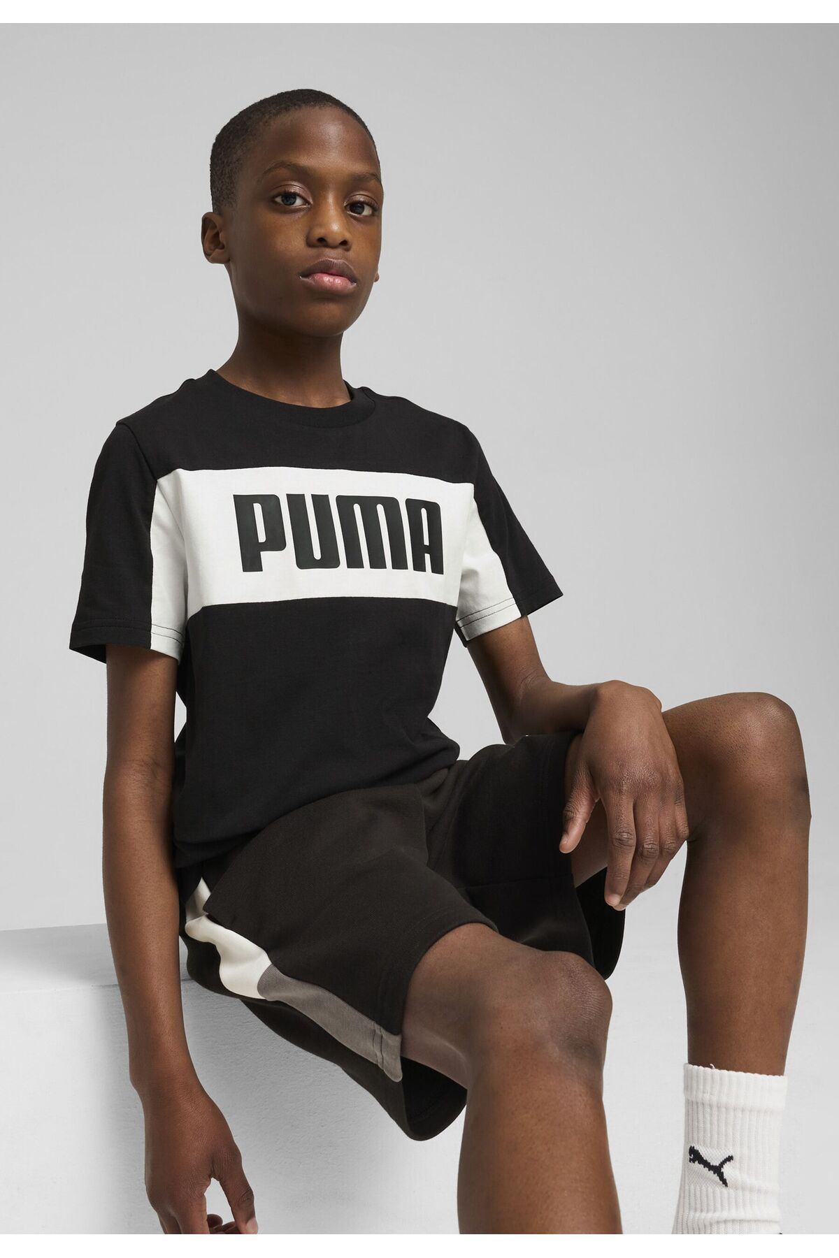 Puma-Essentials Block Tee Youth 5