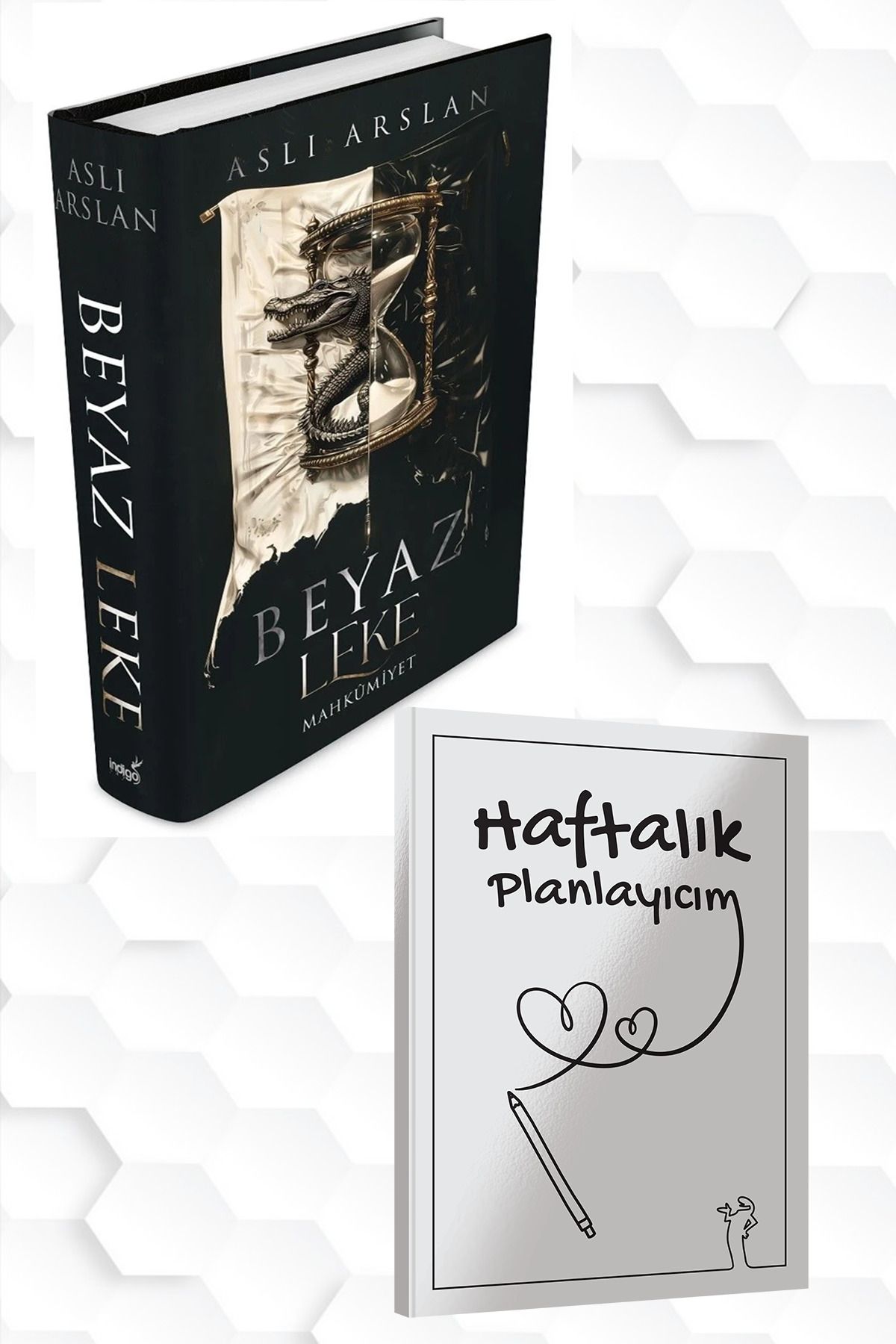 İndigo Kitap ASLI ARSLAN BEYAZ LEKE CİLT 1 MAHKUMİYET+HAFTALIK PLANLAYICIM 52 (HAFTA)KULAKLIK HEDİYE