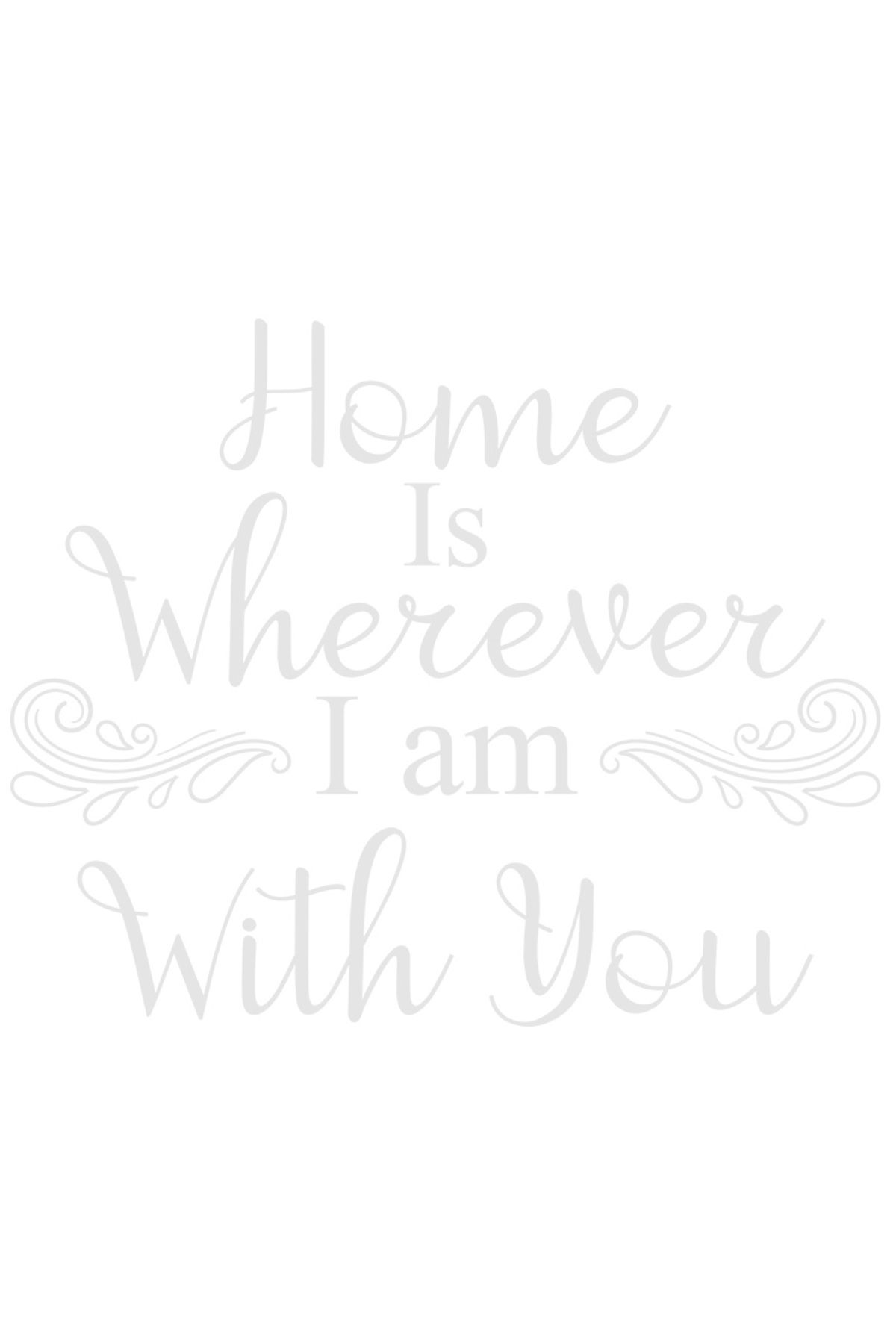 StoryGift Romania Sticker Autocolant 70cm Exterior Pentru Indragostiti Cu Mesajul "home Is Wherever I Am With Yo - One Size