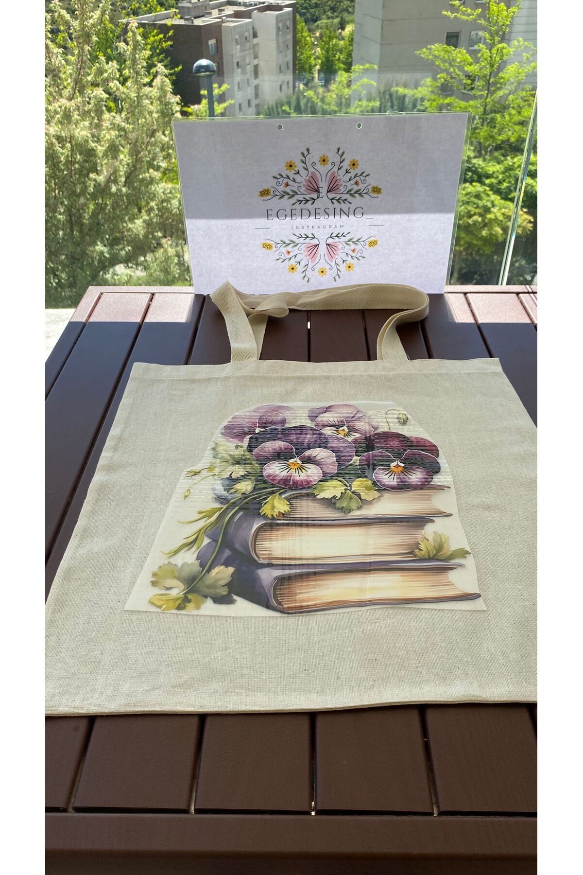 EGE DESIGN Baskılı Bez Çanta 30x40 Cm