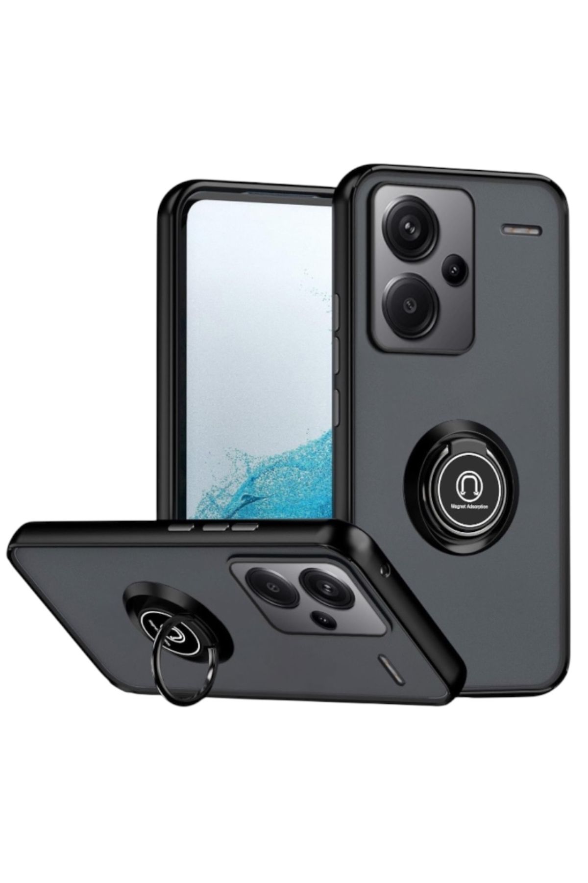 KILIF HOUSE Xiaomi Redmi Note 13 Pro Plus Uyumlu Parmak İzi Tutmayan Standlı Ultra Dayanıklı Koruyucu Kılıf