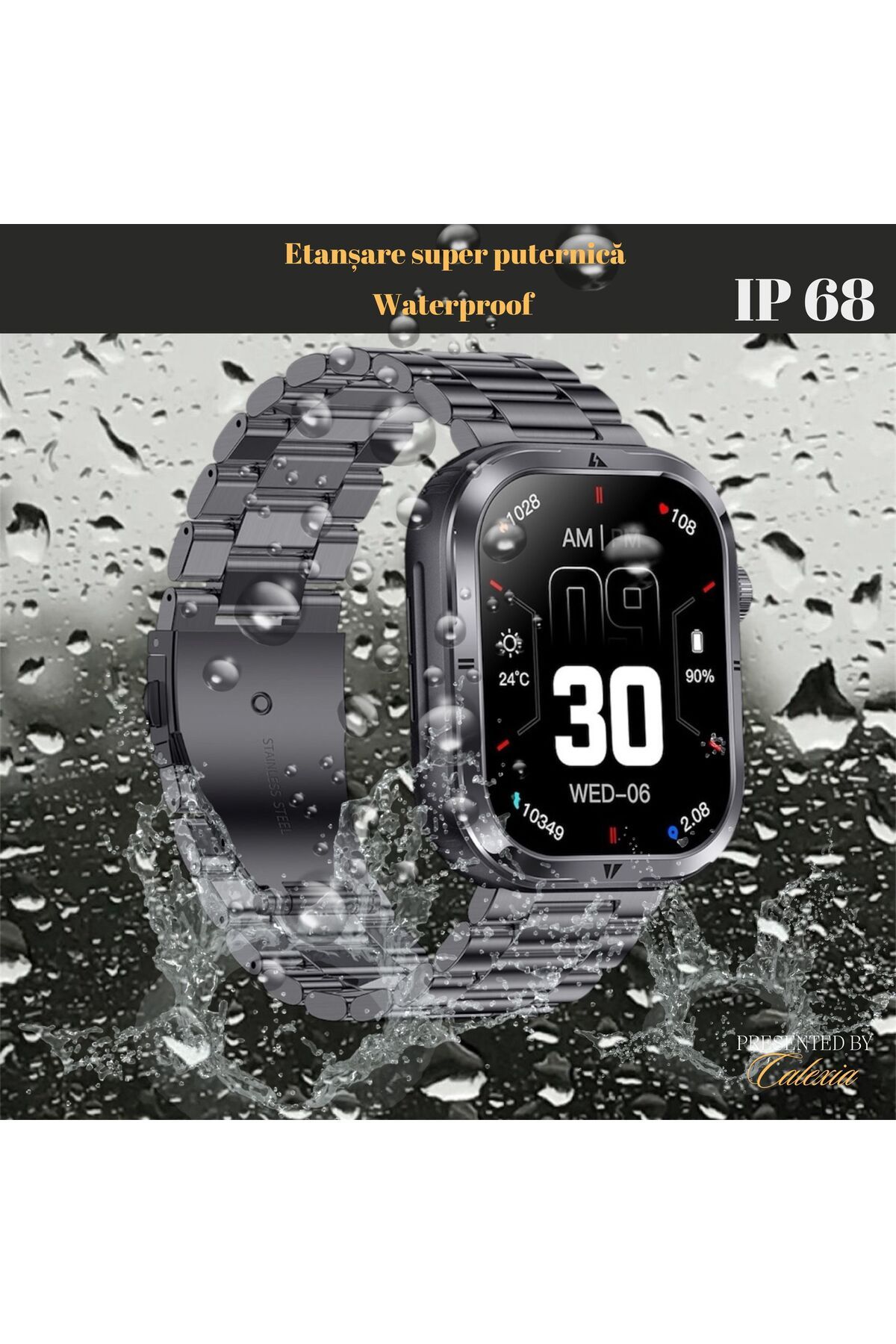 e-Wantay-Smartwatch MK86, IP68, 2.01" Screen, BT Call, AI Assistant, 2 Bracelets, Health Monitoring, Black 12