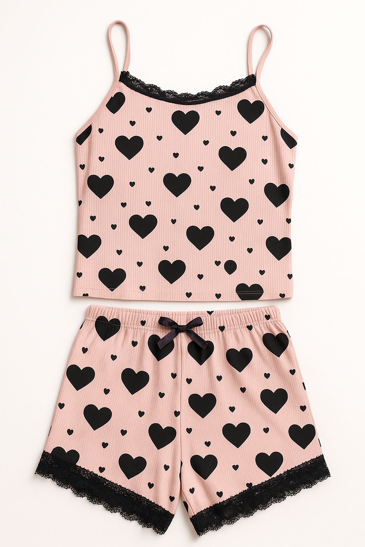Fleur de Lingerie Bıcır Bıcır Yumuşacık Ultrasoft Şort Kısa Kol Pijama Takımı
