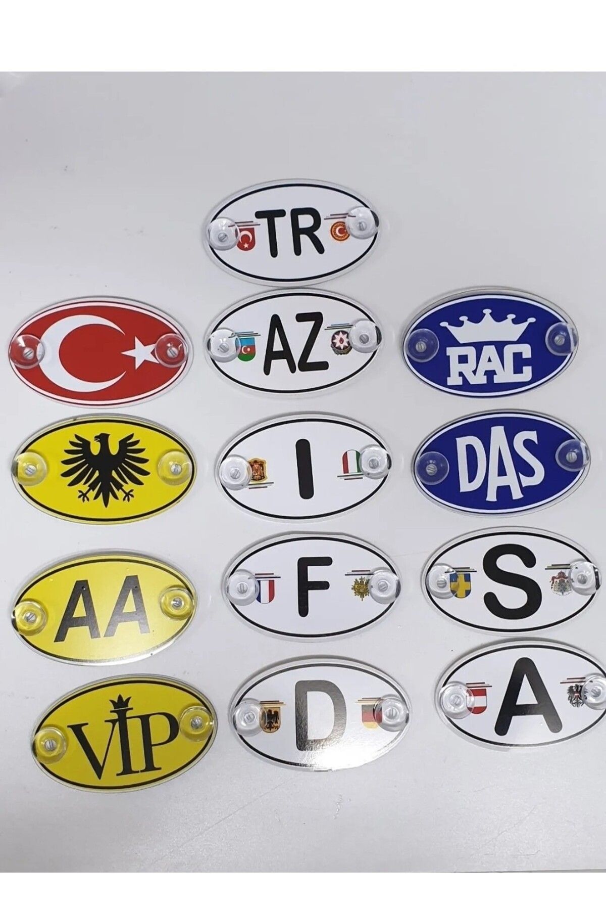 KARA AUTO Oval vantuz arma set etiketçilere 13 adet