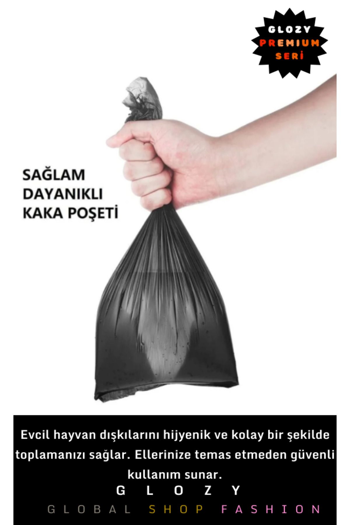 GLOZY Özel Seri Pati Desenli Koku Önleyici Çevre Dostu Evcil Hayvan Taşınabilir Köpek Dışkı Kaka Torbası