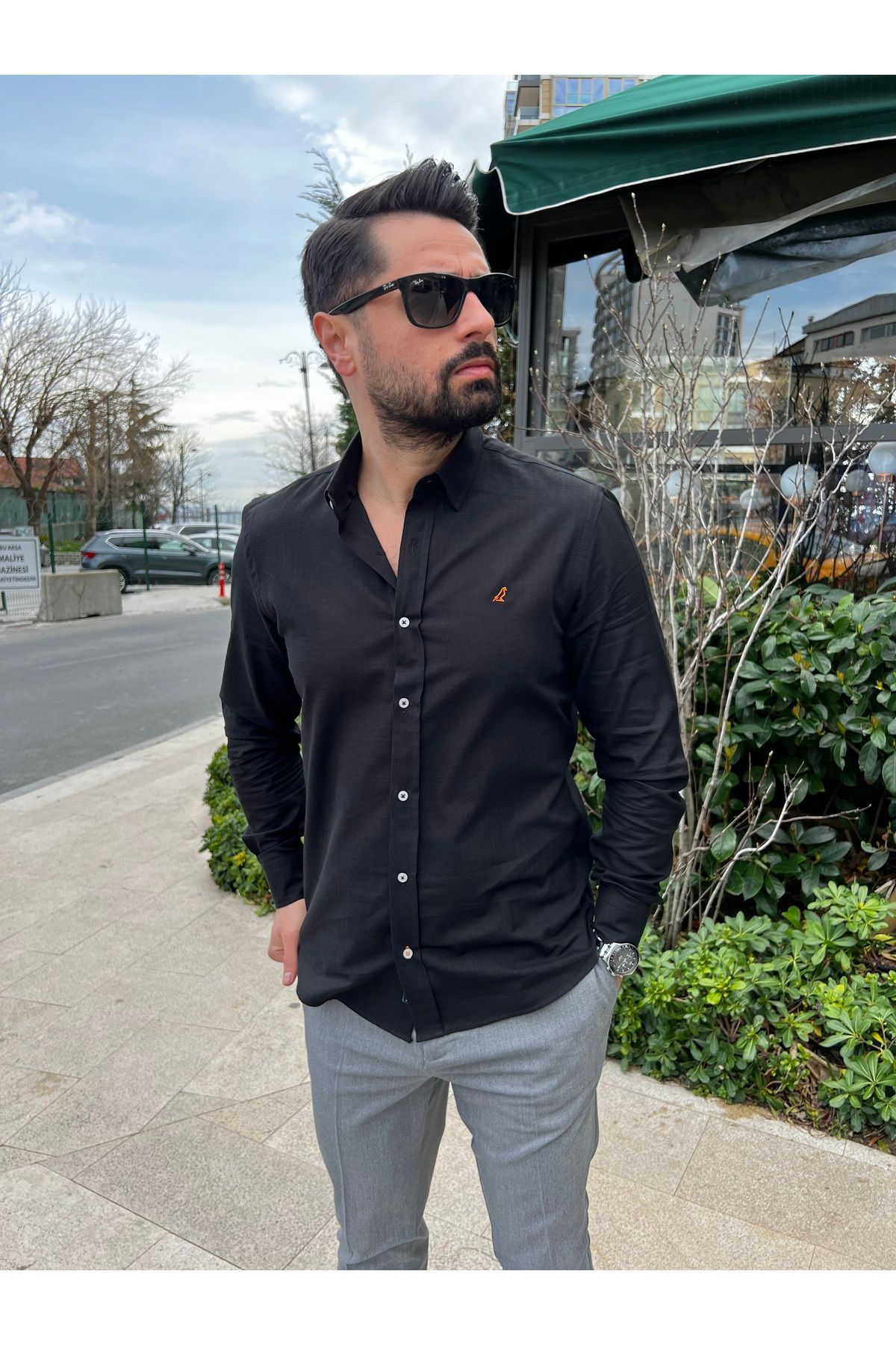Yubacollection YUBACOLECTİON KETEN GÖMLEK