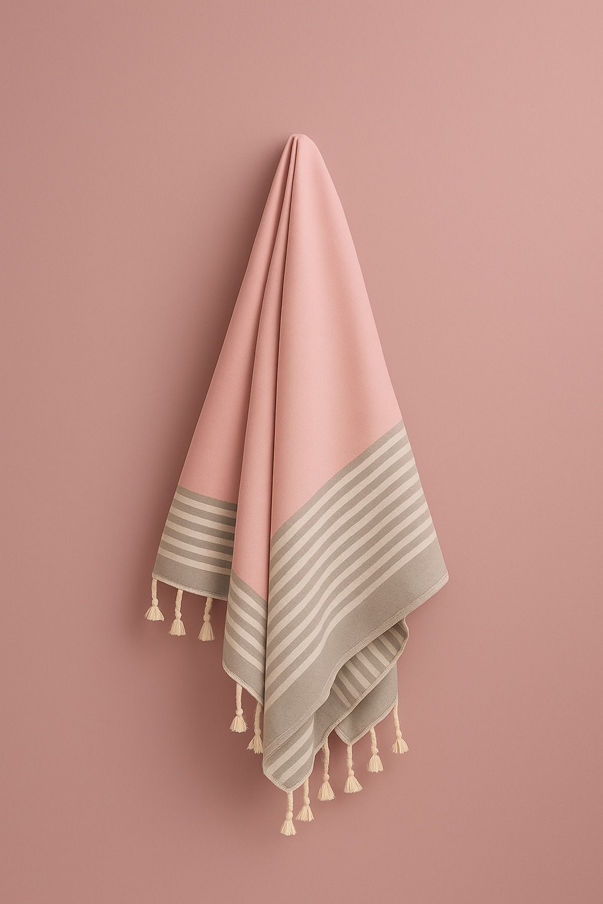 Lobya Luari Premium Pamuk Pembe Peştemal (100x190)