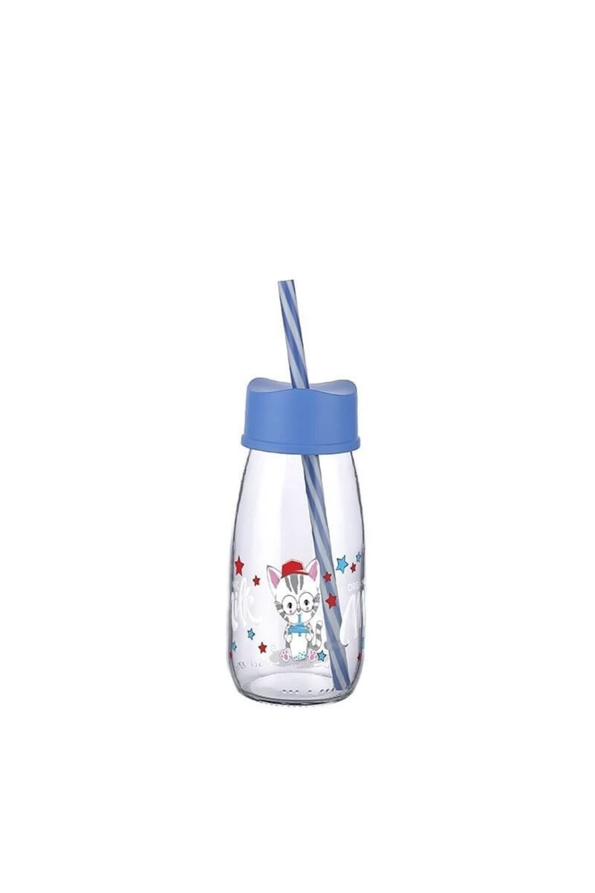 Skygo Pipetli Su Ve Süt Şişesi Cam 250 ML - Mavi