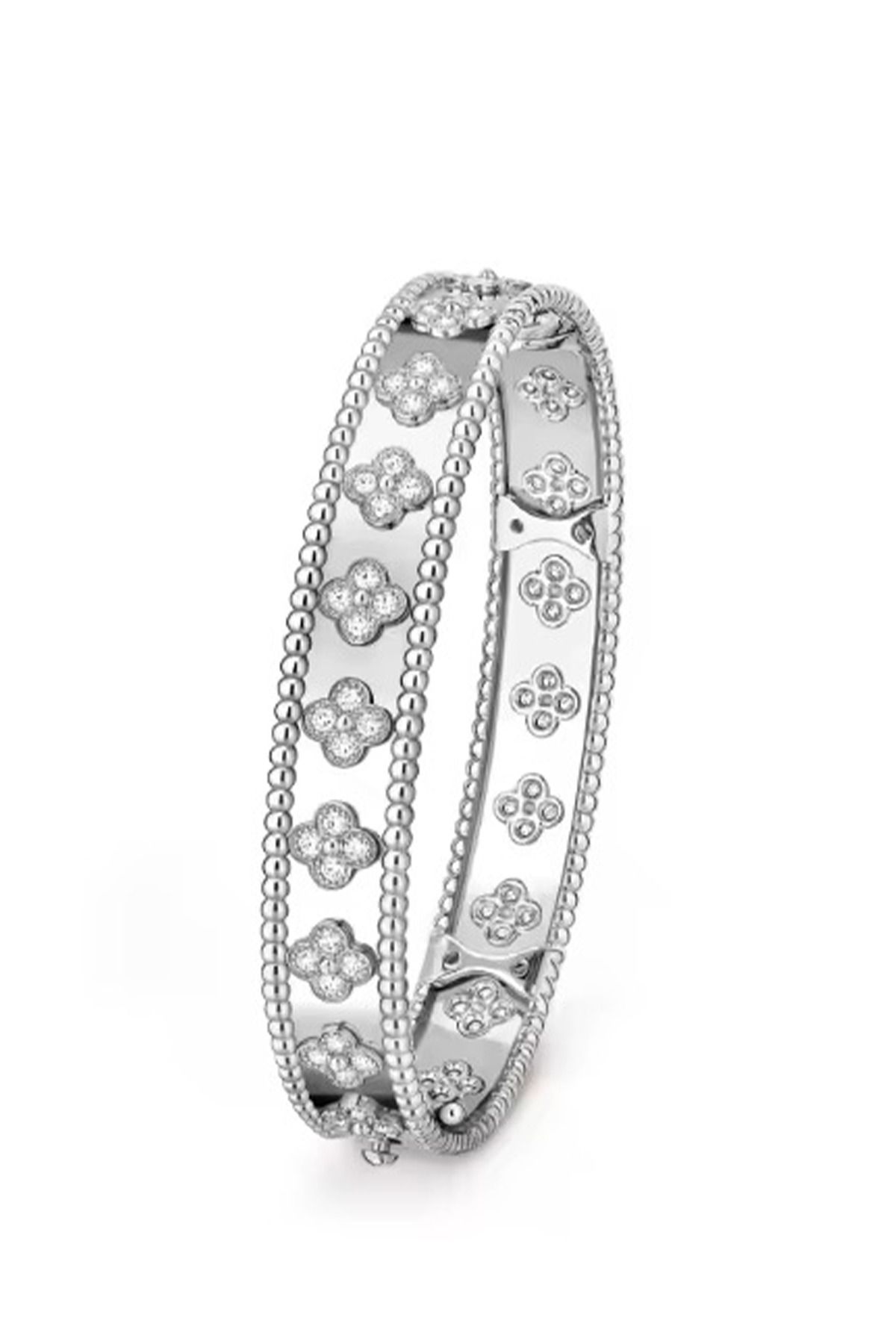 laria jewelry Yonca Motifli Kelepçe Bileklik