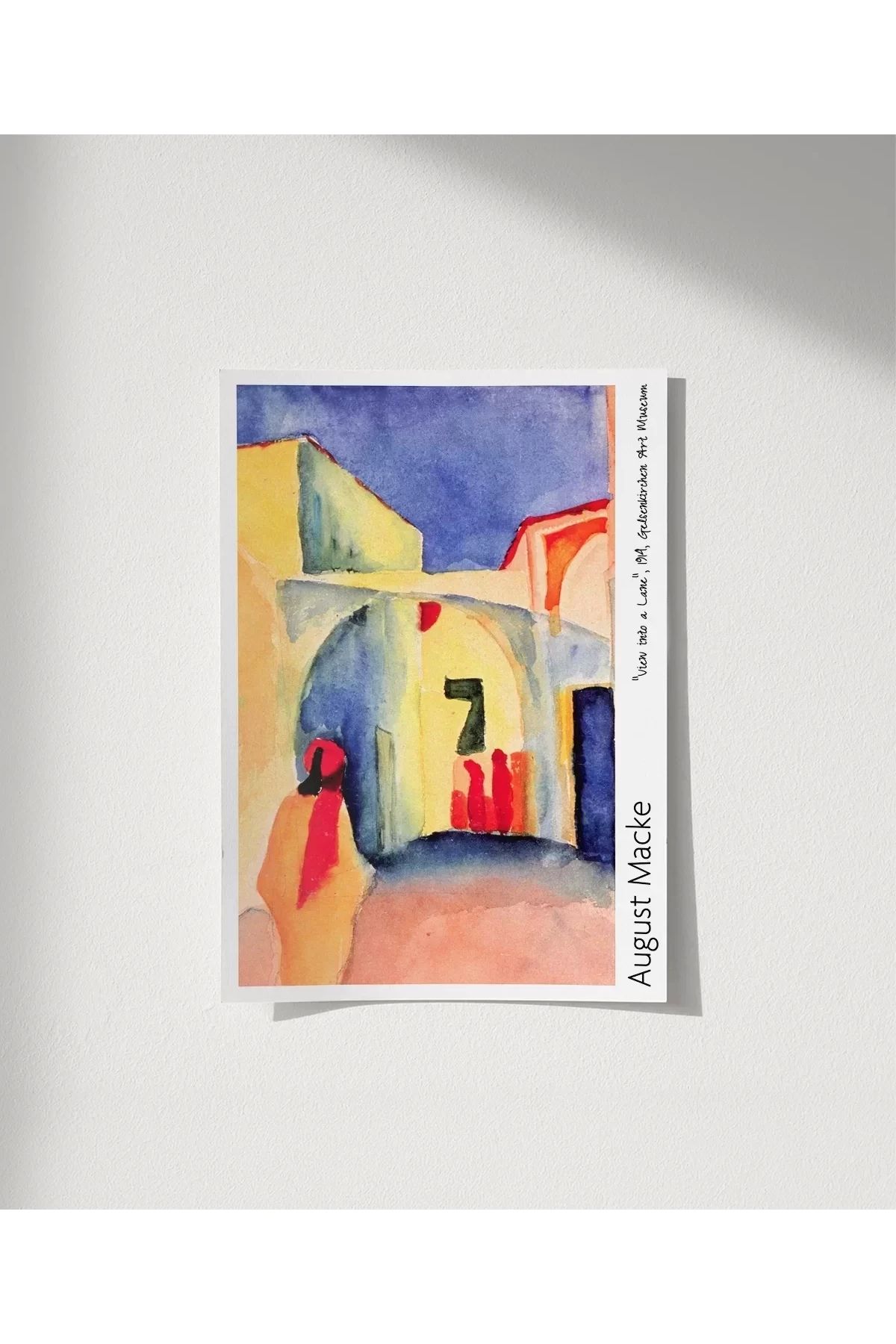 VOGLOO Çerçevesiz Poster August Macke Lane'e bir bakış