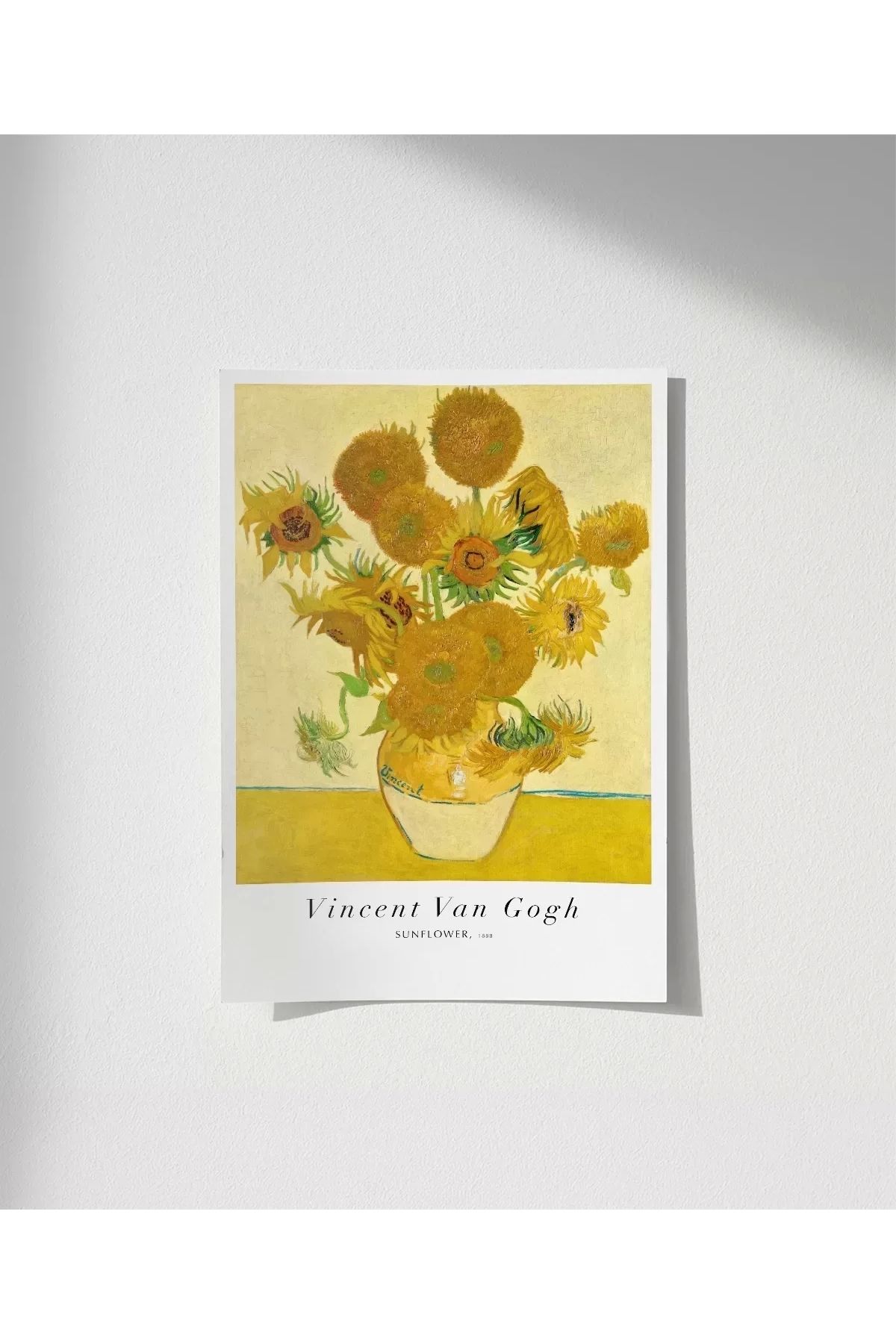 VOGLOO Çerçevesiz Poster Van Gogh Ayçiçekleri