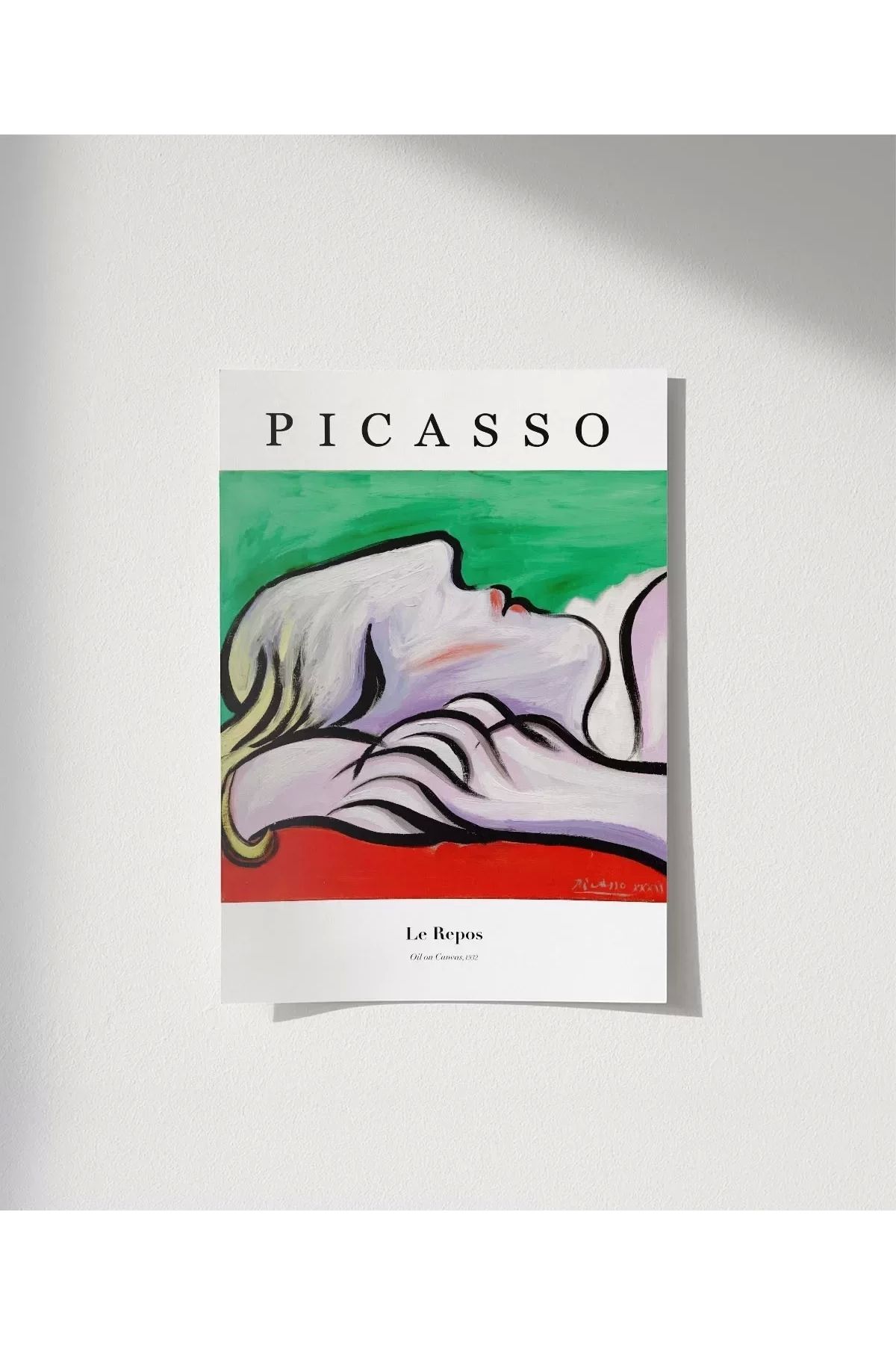 VOGLOO Çerçevesiz Poster Pablo Picasso Le Repos