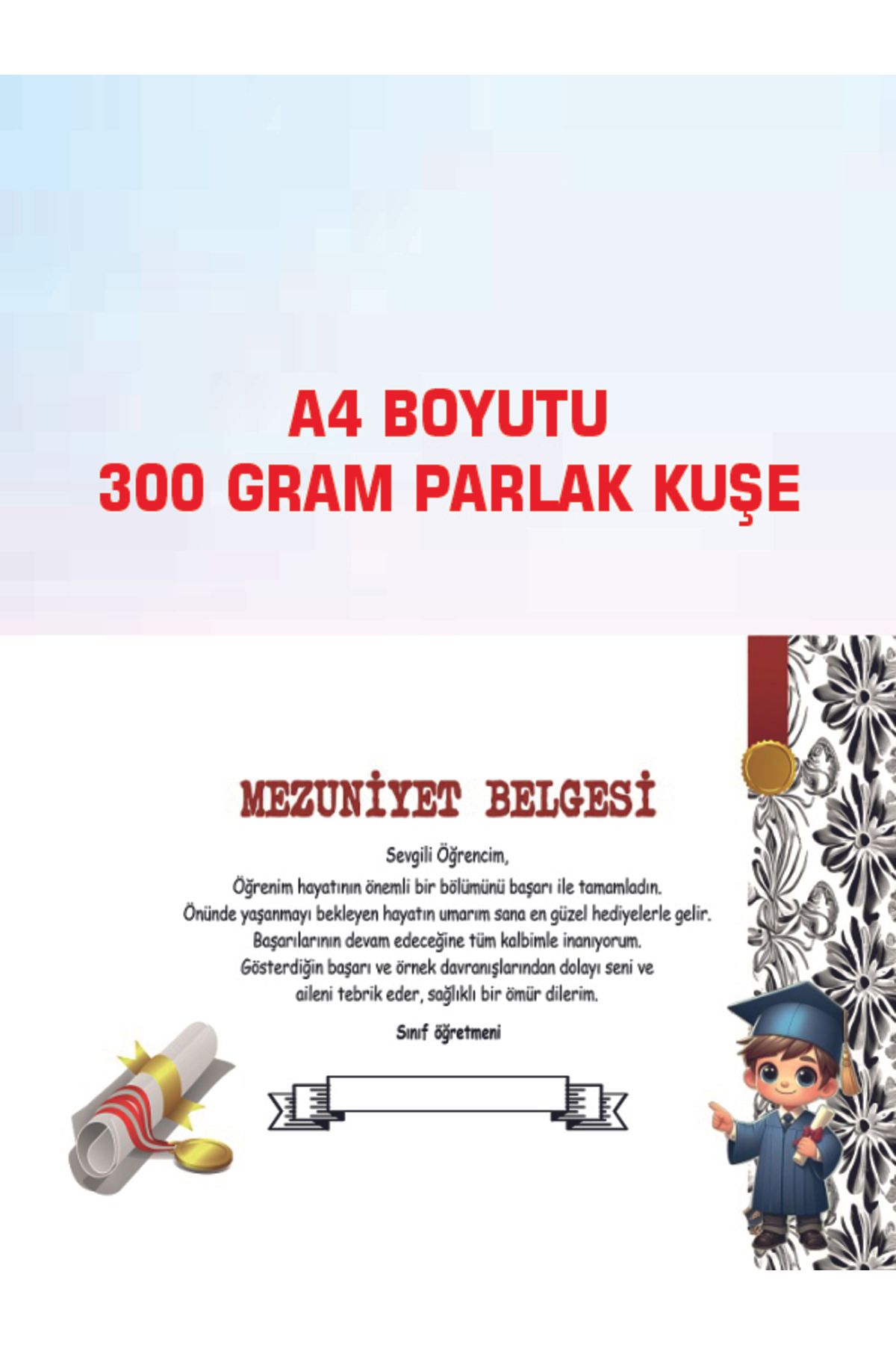 Okul Materyali MEZUNİYET BELGESİ 20 ADET
