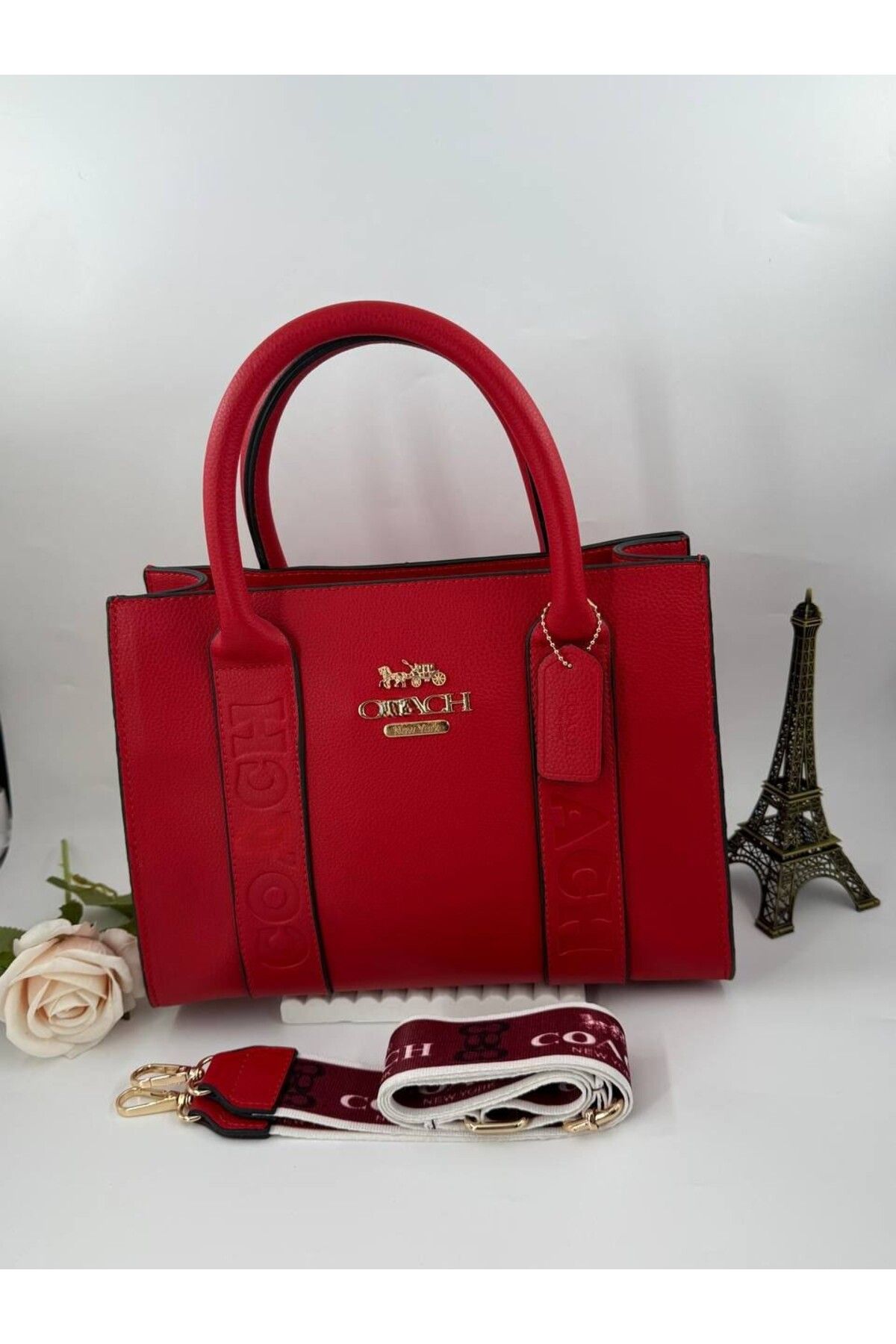 LEAUDER WOMEN KADIN COACH-HH CARGO TOTE EL VE OMUZ ÇANTASI
