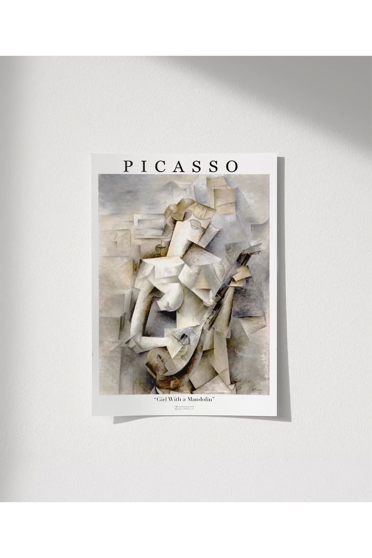 VOGLOO Çerçevesiz Poster Pablo Picasso Mandolinli Kız