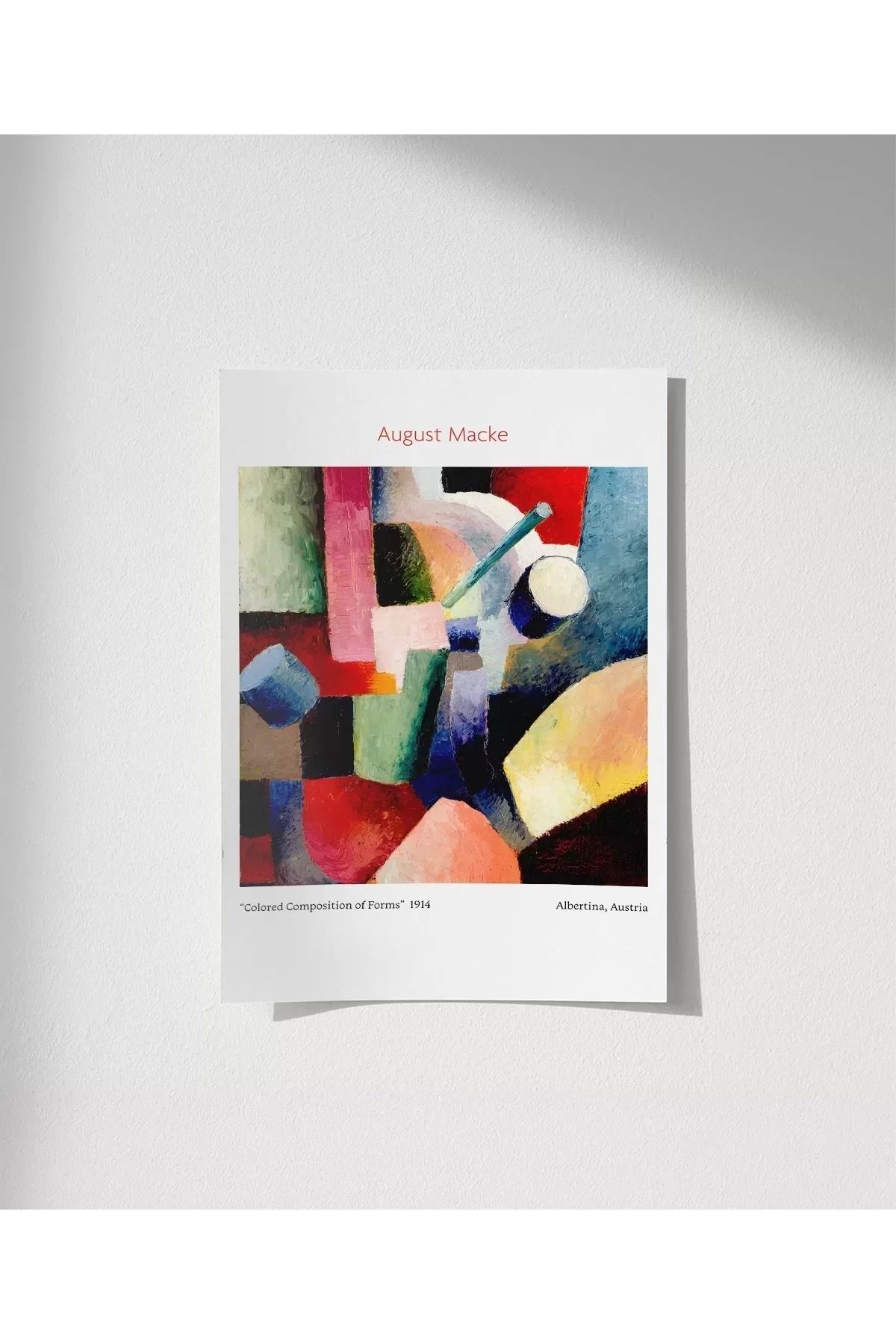 VOGLOO Çerçevesiz Poster August Macke Formların Renkli Kompozisyonları