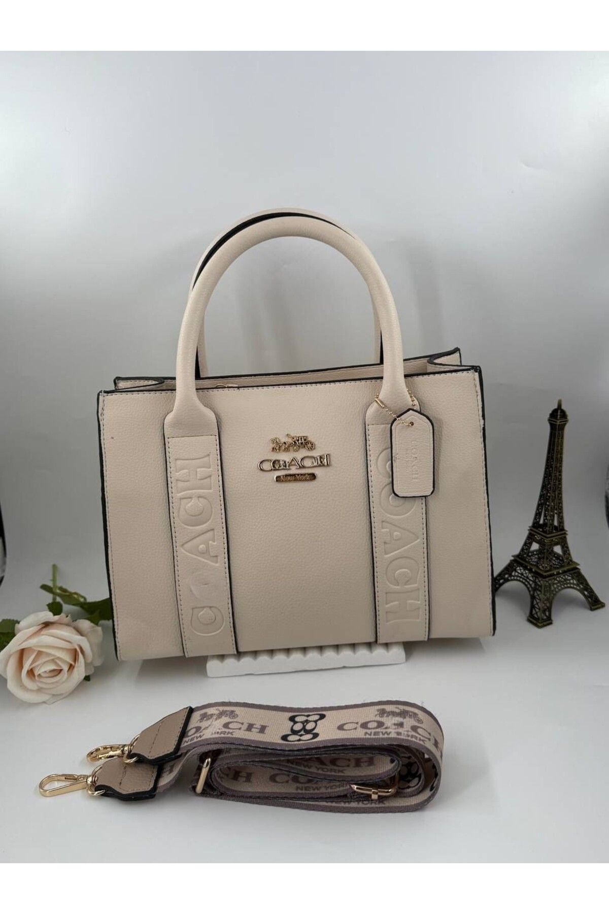 LEAUDER WOMEN KADIN COACH-HH CARGO TOTE EL VE OMUZ ÇANTASI