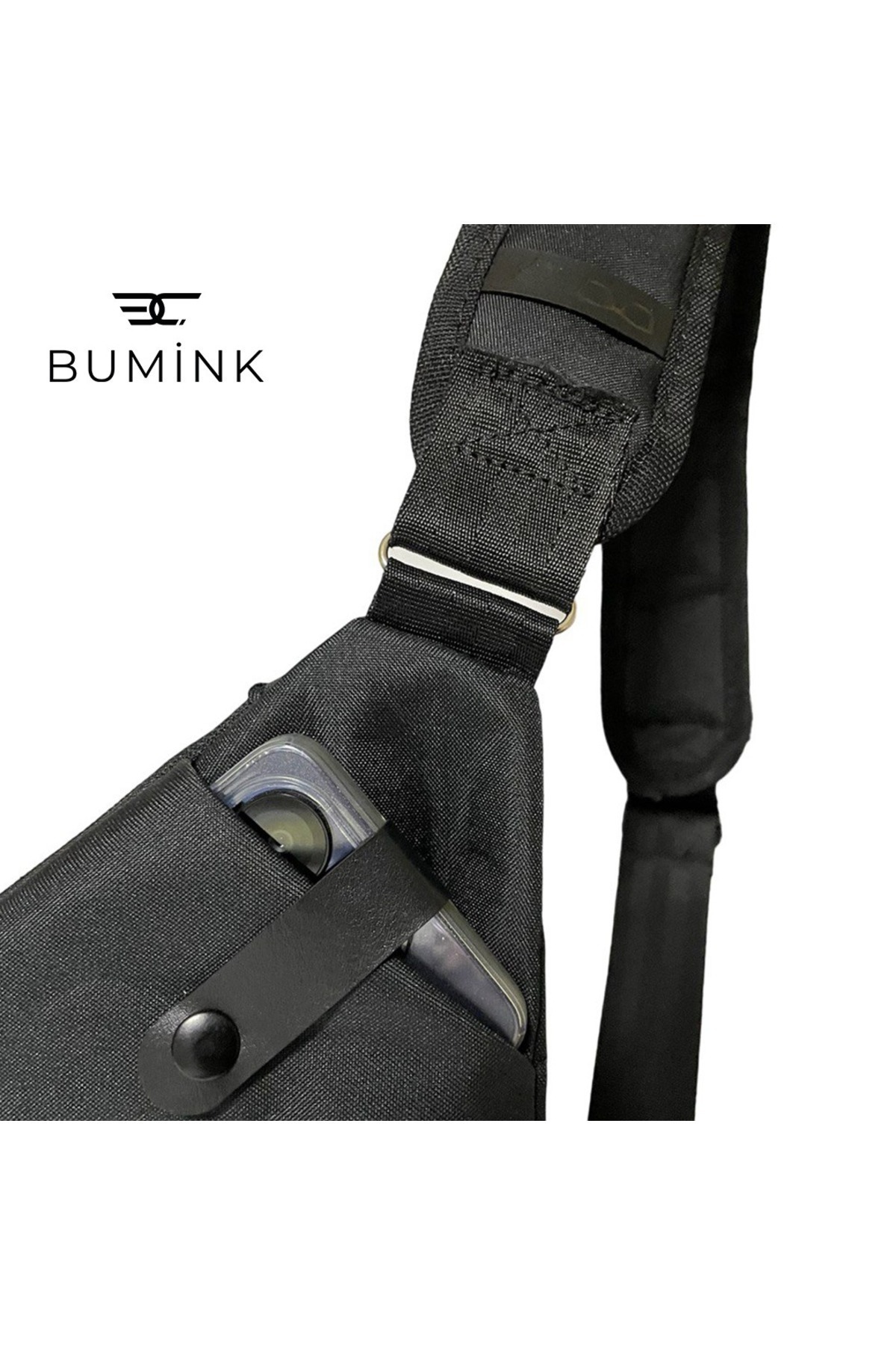 Bumink Modern Stil Omuz Çantası Günlük & Casual Unisex Kalemlik Hediyeli - Kısa Süreli görsel 4